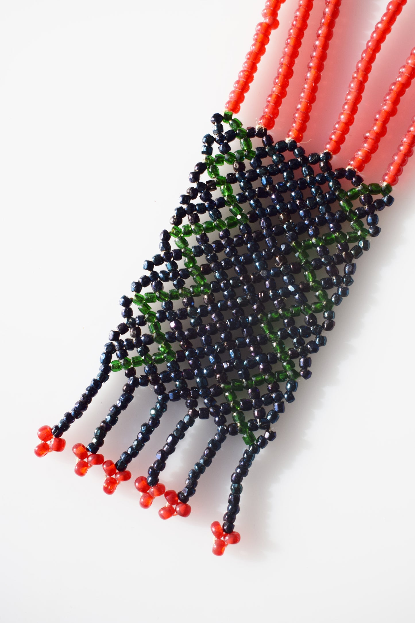 1920s Art Deco Glass Seed Bead Necklace