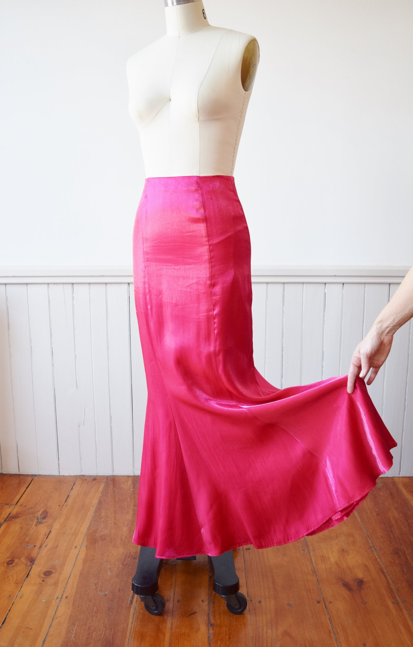 Hot Pink Mermaid Skirt | 1990s | XS
