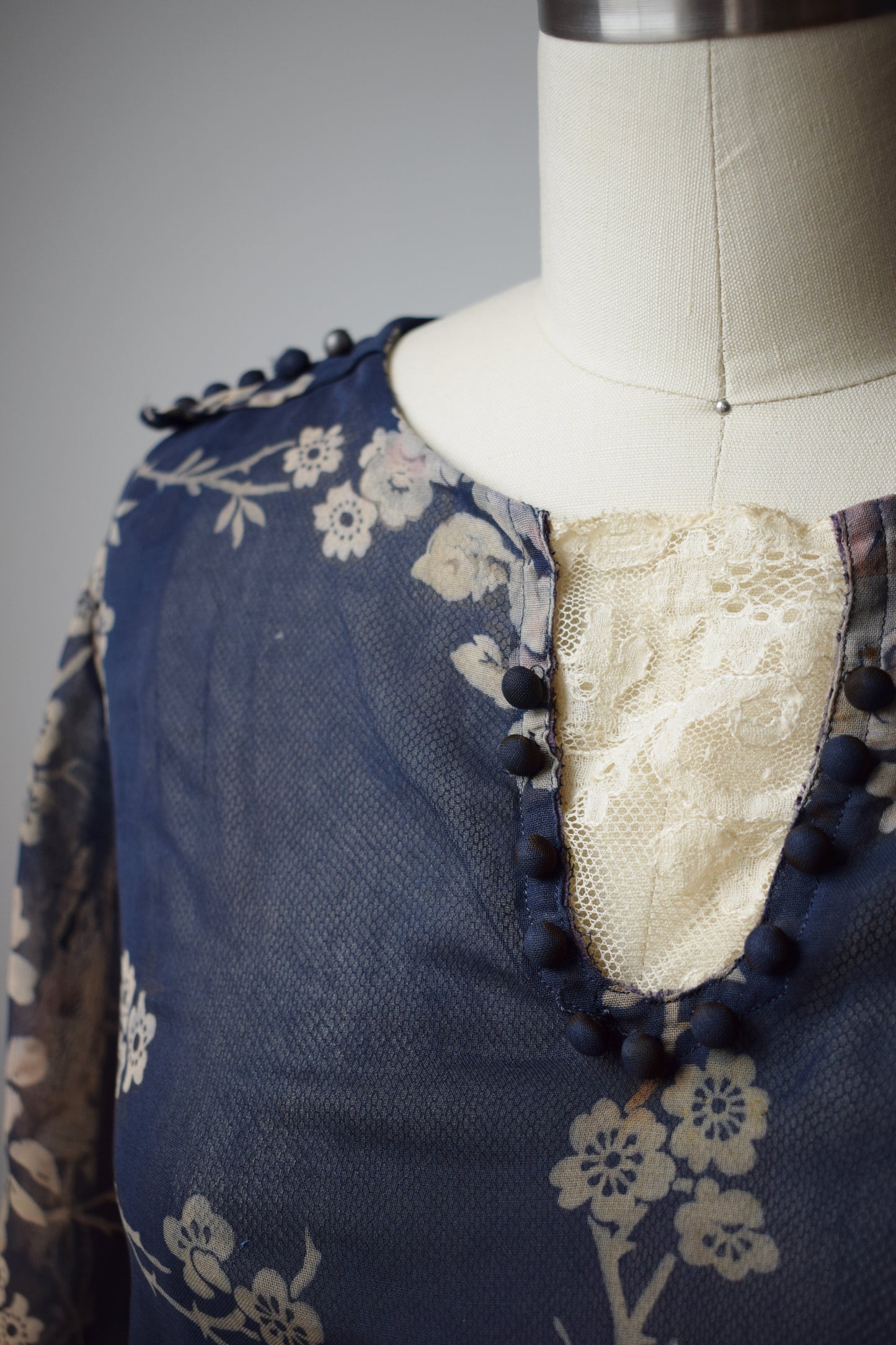 1910s Floral Day Dress | XS