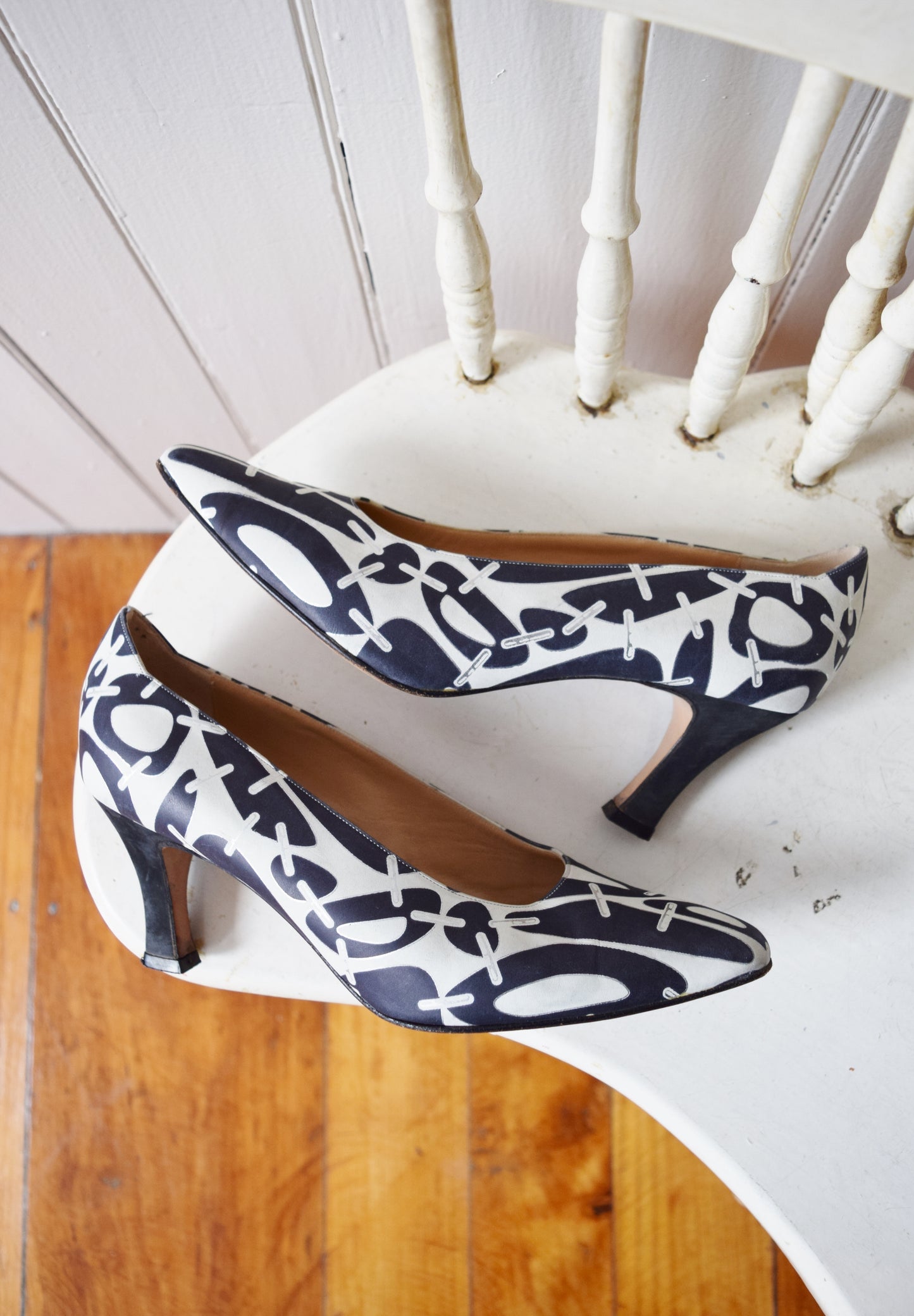 1980s Italian Leather Heels | EU 39.5 | US 8.5
