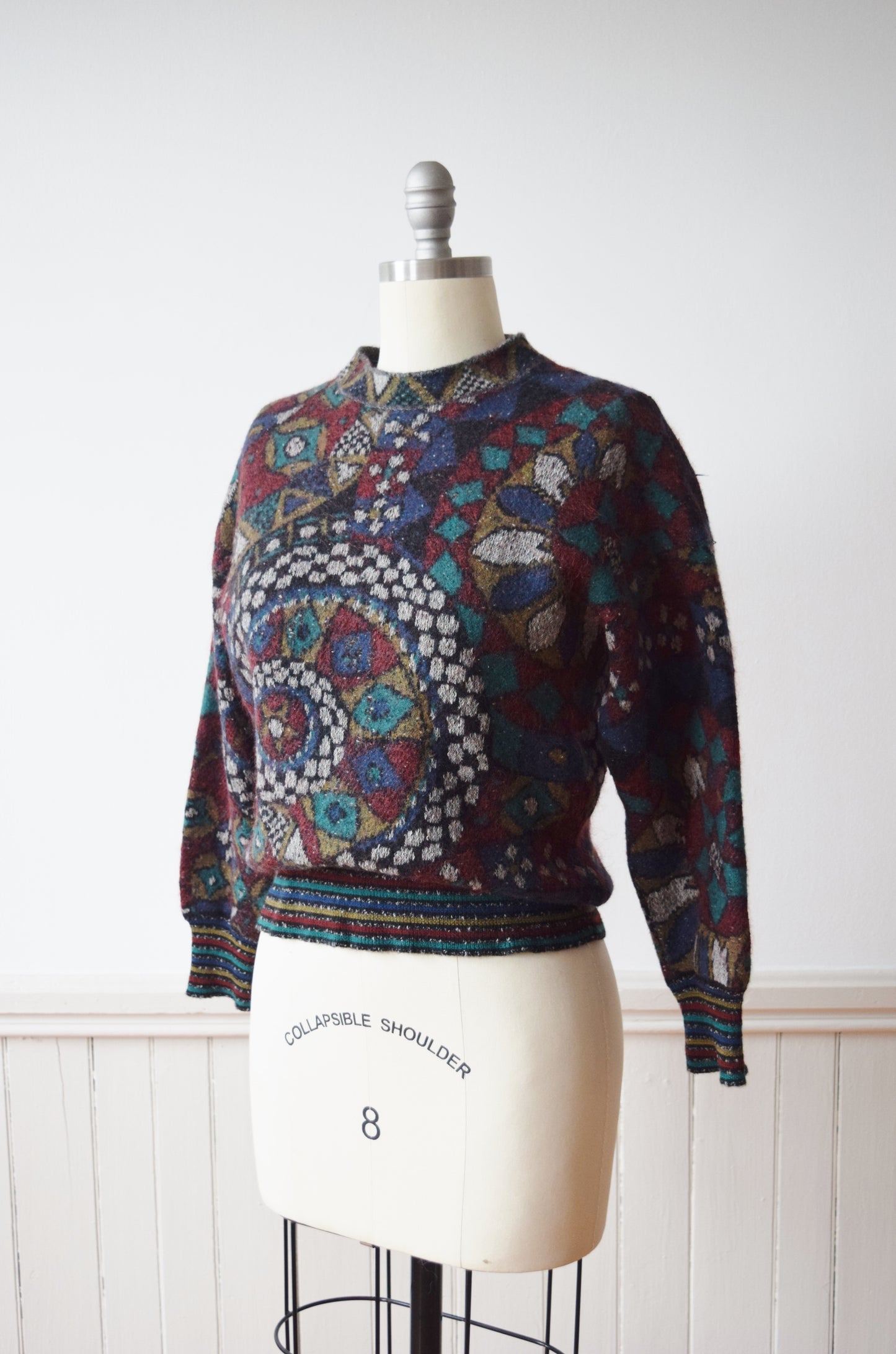 RESERVED 1980s Missoni Sweater with Art Deco Design | S