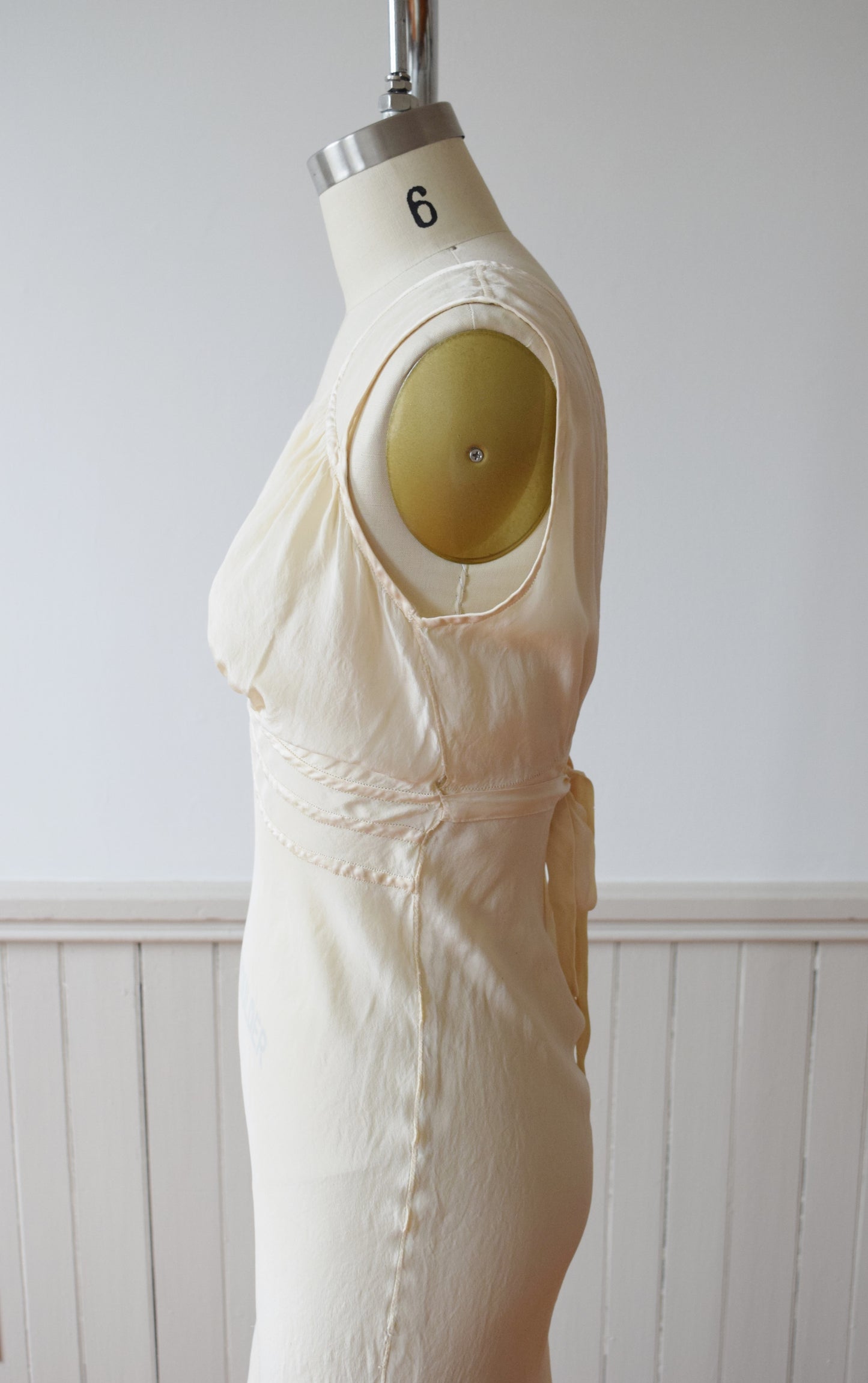 1930s Bias Cut Crème Silk Nightgown | Slip Dress