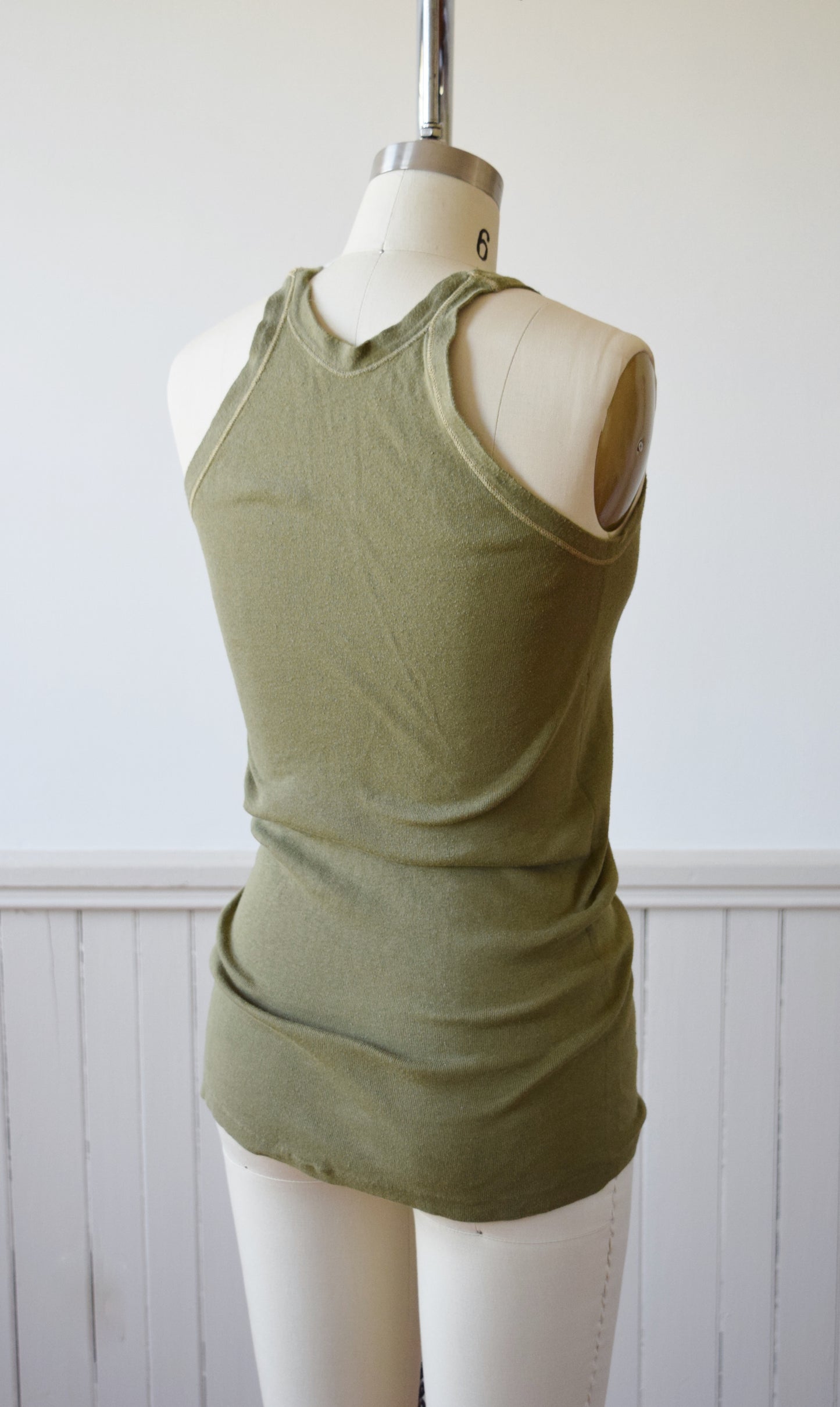 Army Issue Rib Knit Tank | 1940s | 6 | XS/S