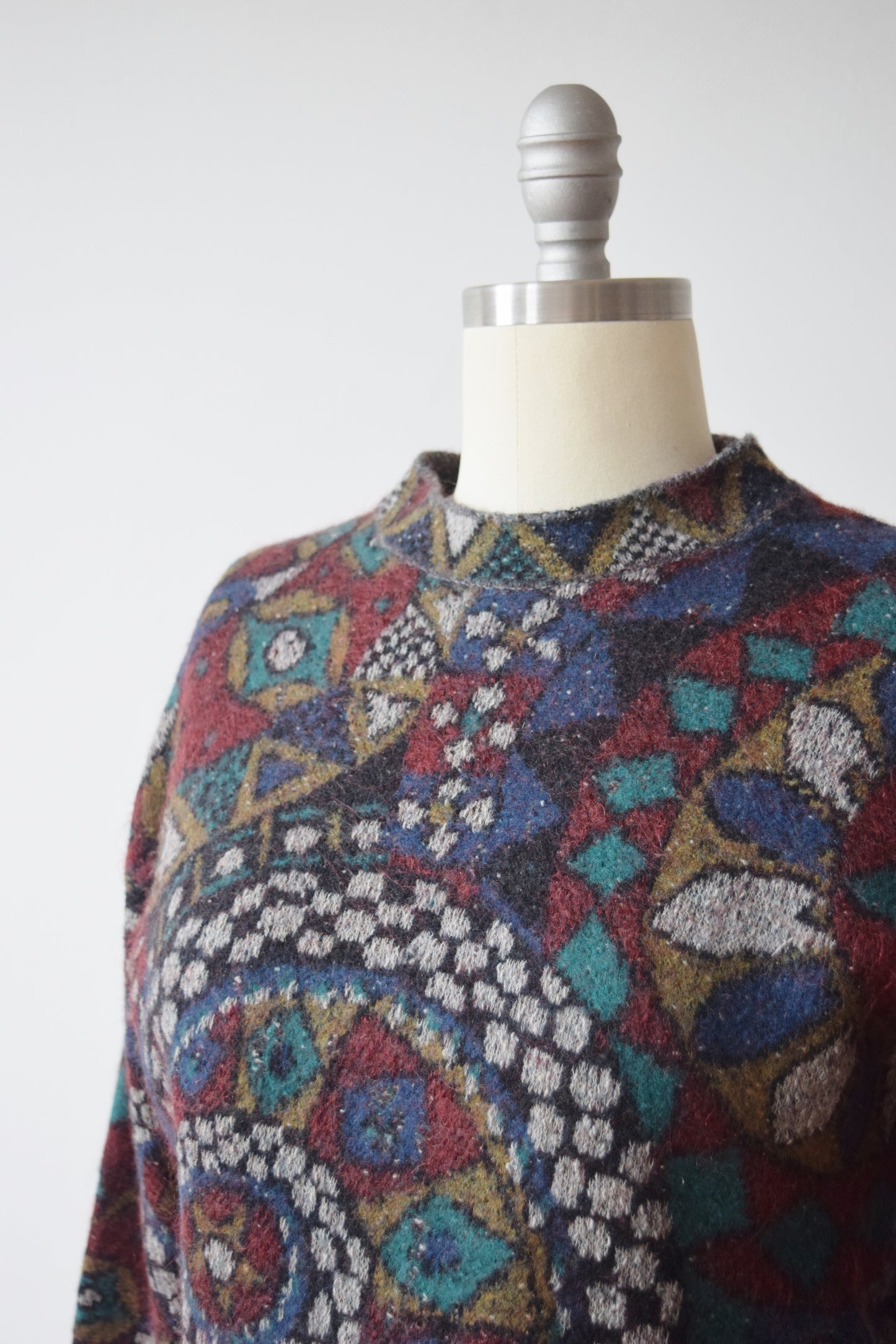 RESERVED 1980s Missoni Sweater with Art Deco Design | S