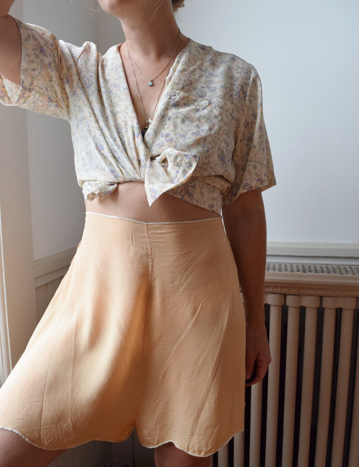 1920s Hand Sewn Silk Tap Pants | Shorts | L