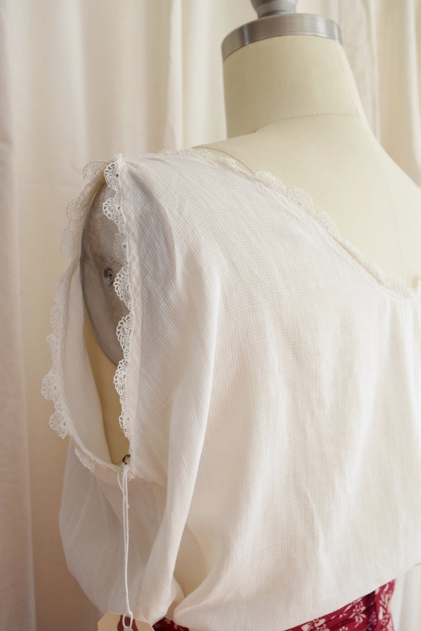 Edwardian Era Cotton Blouse / Antique Undershirt