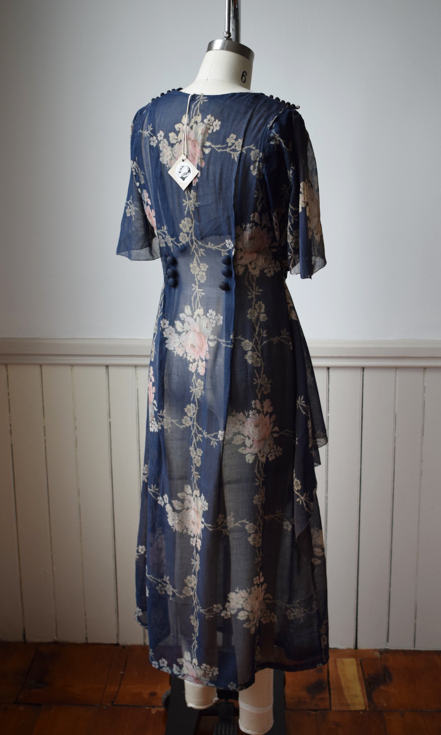 1910s Floral Day Dress | XS