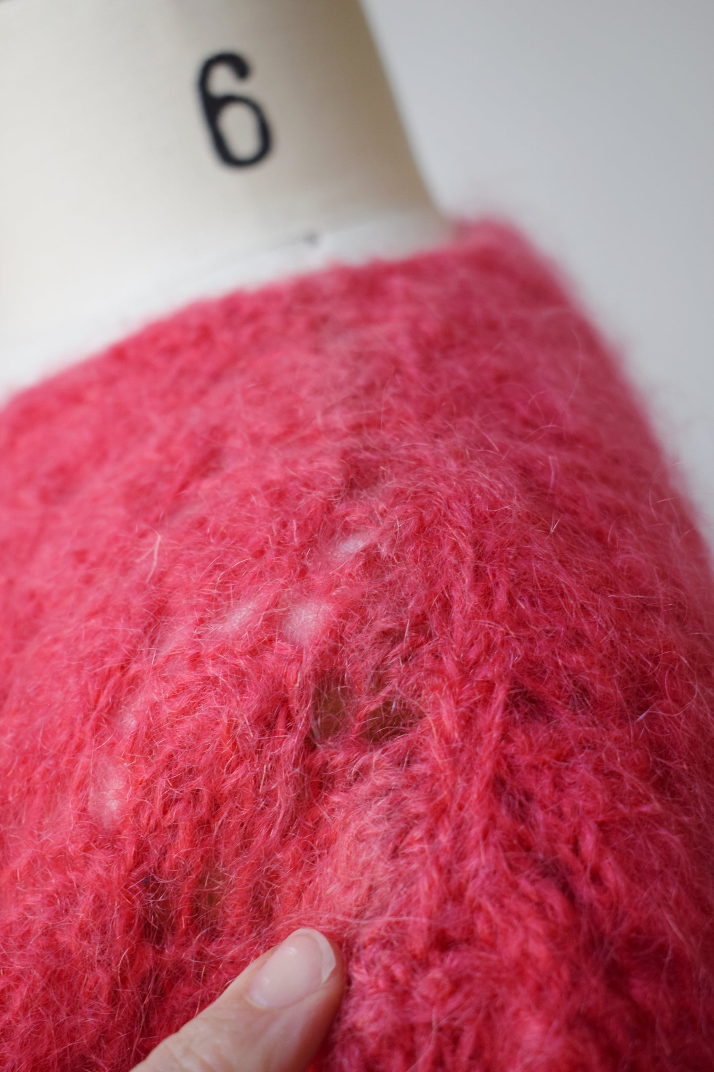 1960s Watermelon Mohair Cardigan | S/M