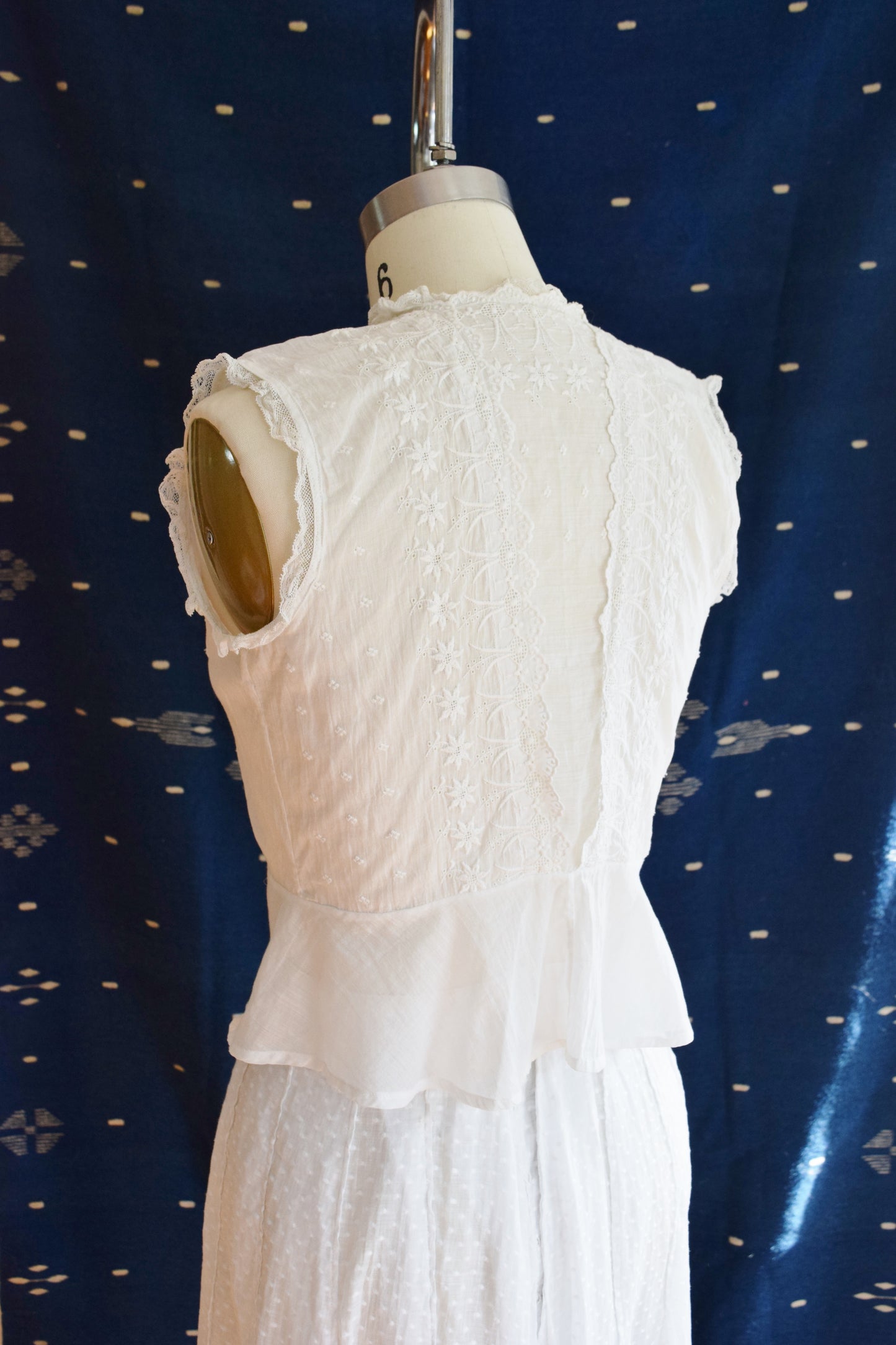 Antique Embroidered Cotton Blouse