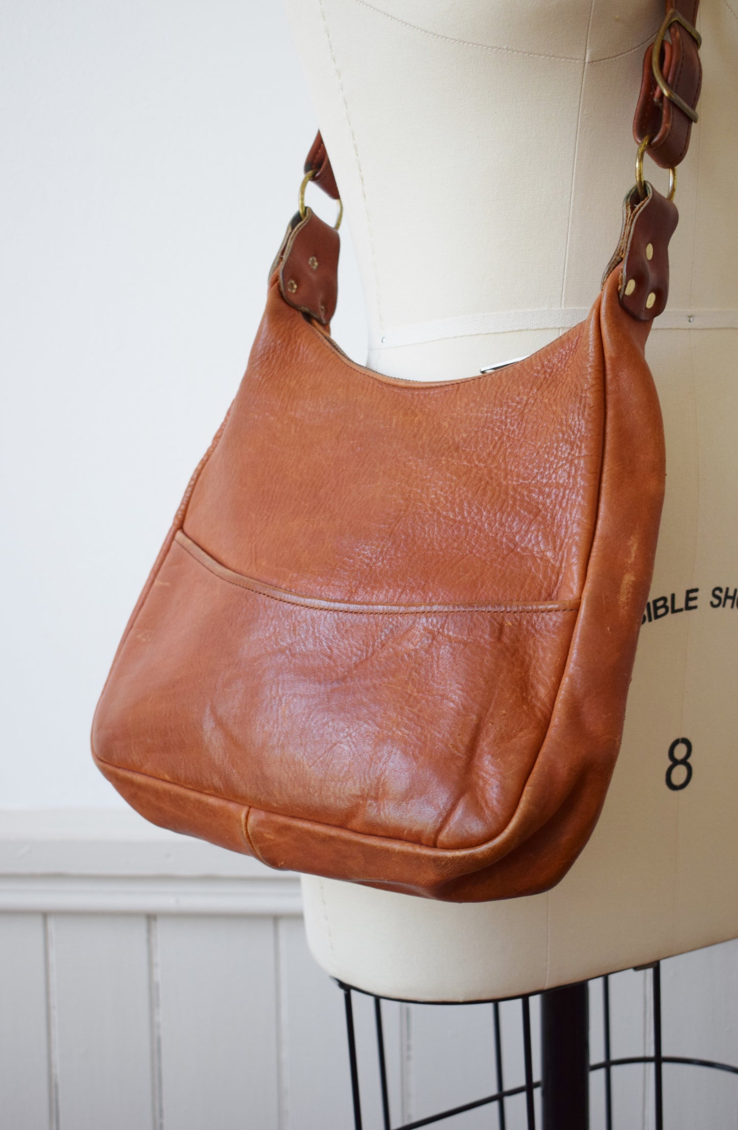 1970s Distressed Leather Purse