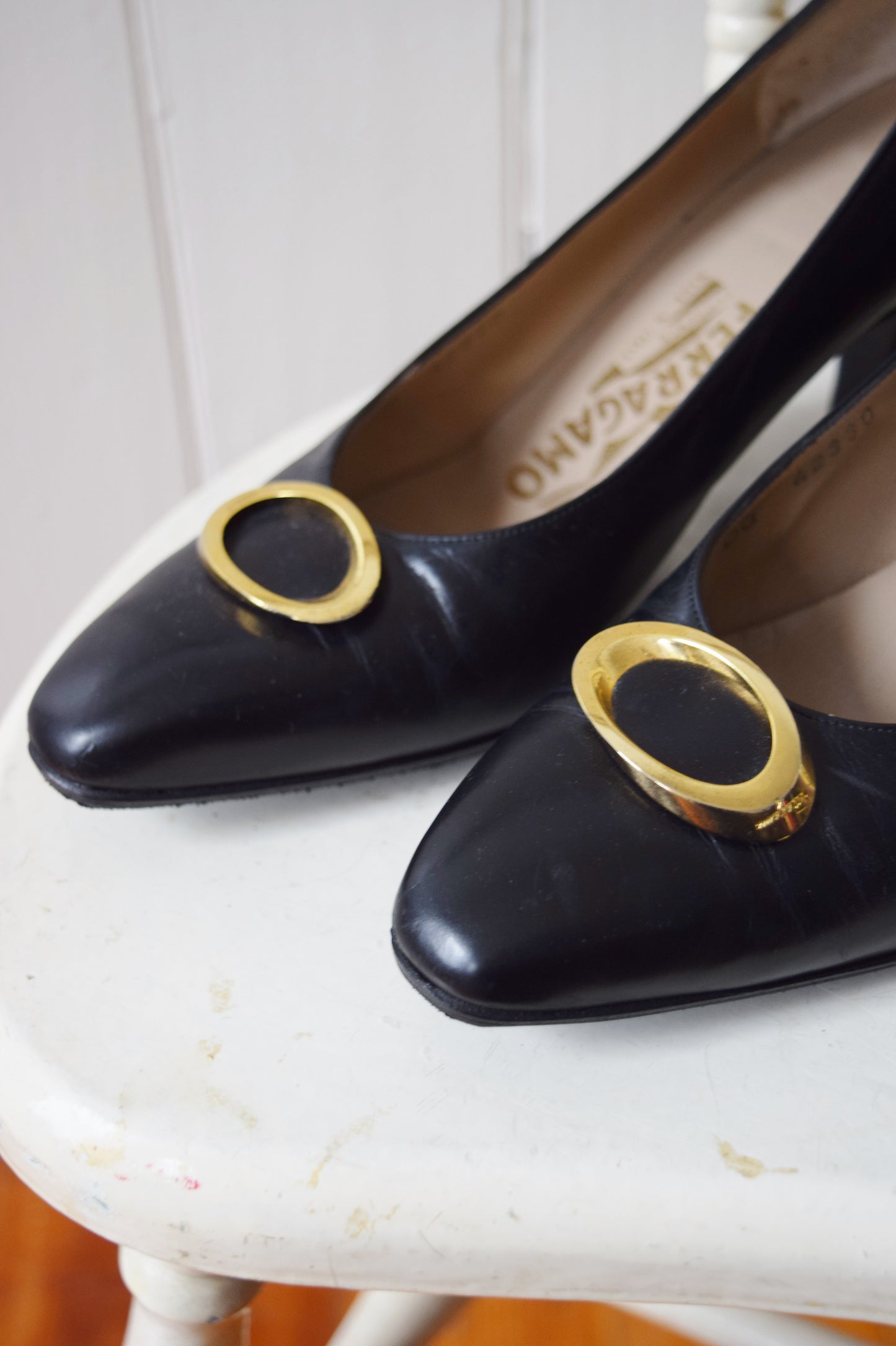 Ferragamo Black Leather Pumps | EU37 | US 6.5