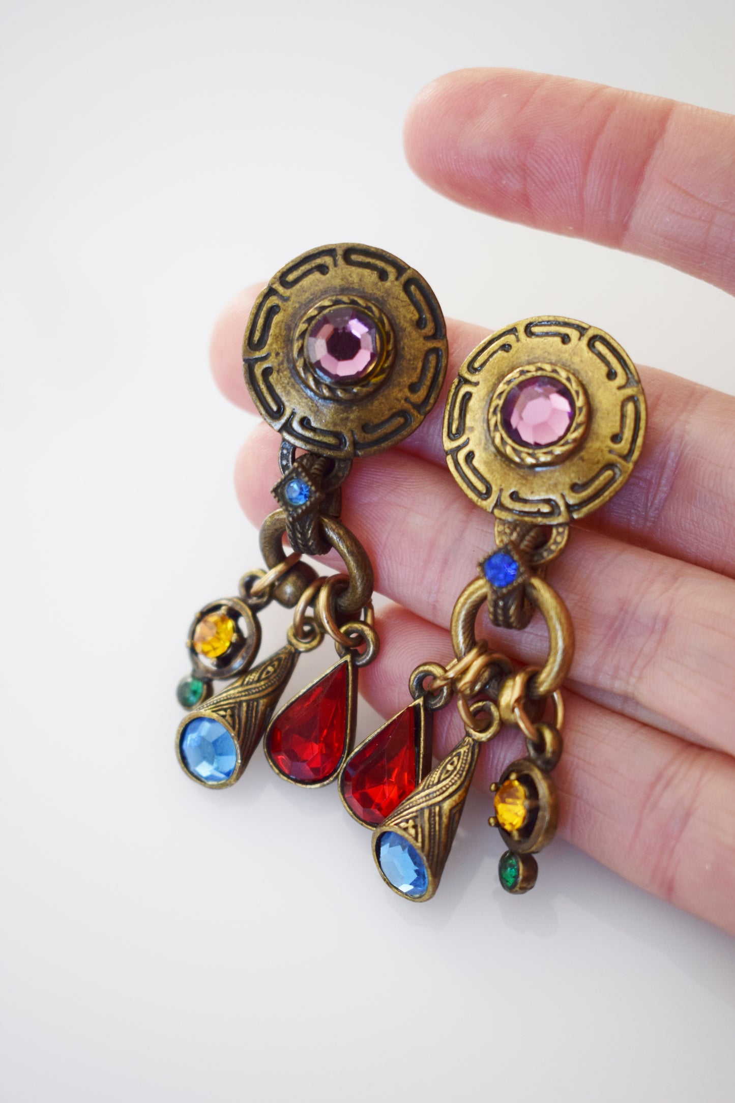 Vintage 90s Robert Rose Clip Ons
