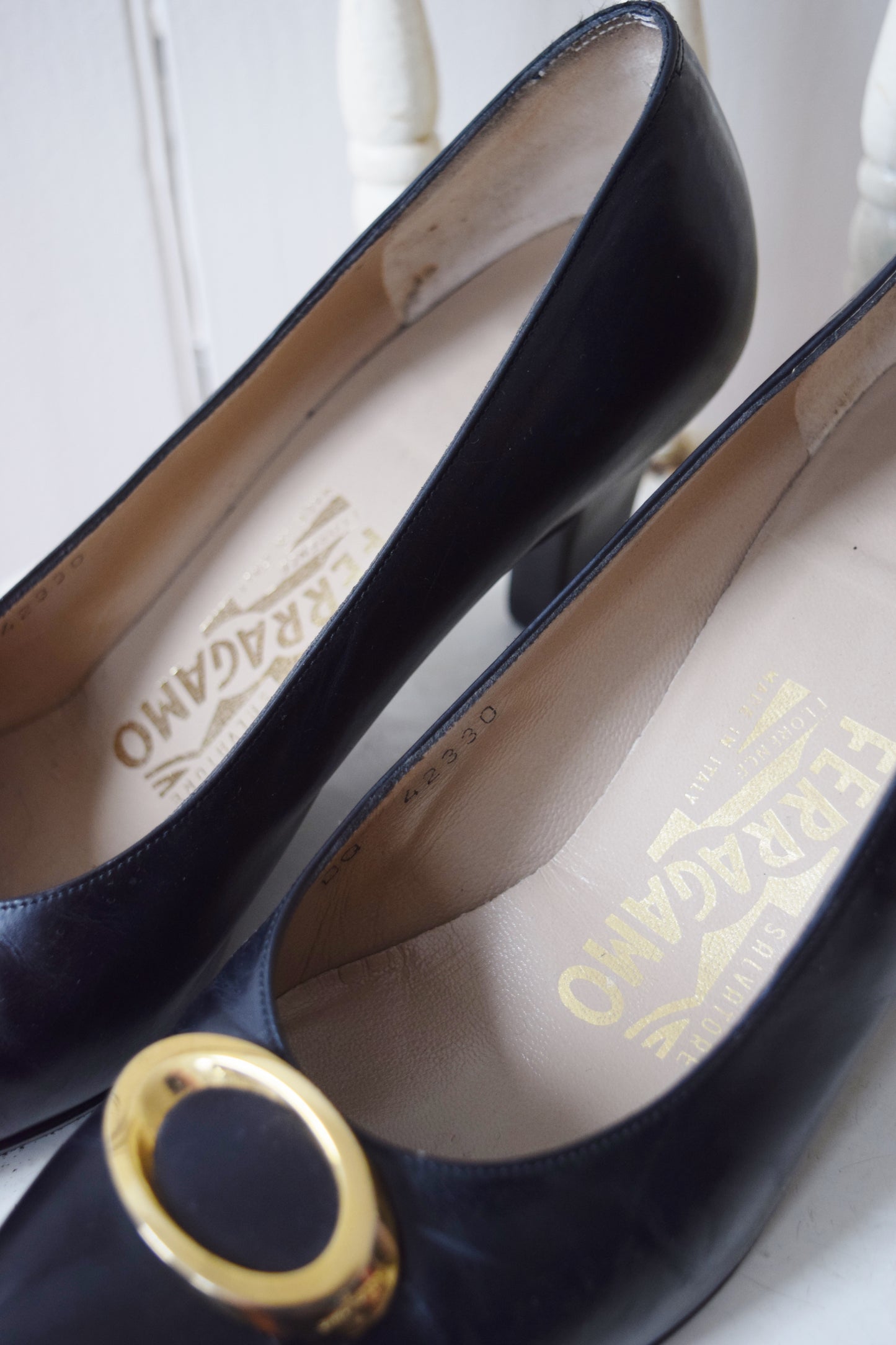 Ferragamo Black Leather Pumps | EU37 | US 6.5