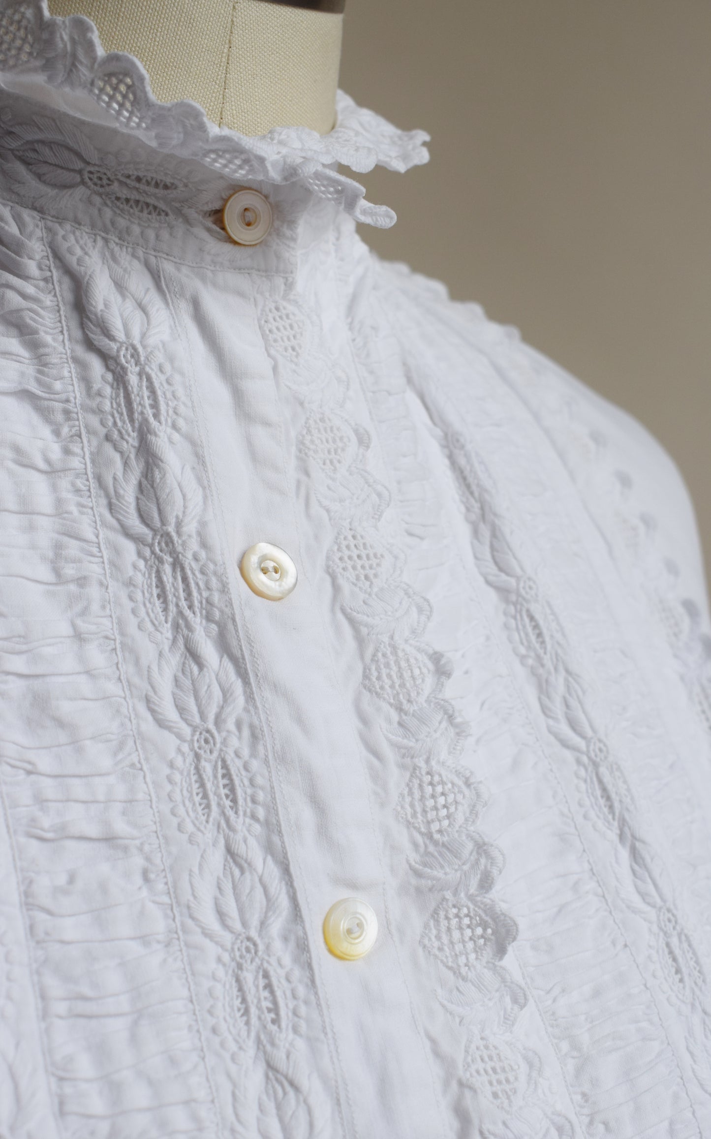 Antique Victorian Nightgown Dress/Duster | S