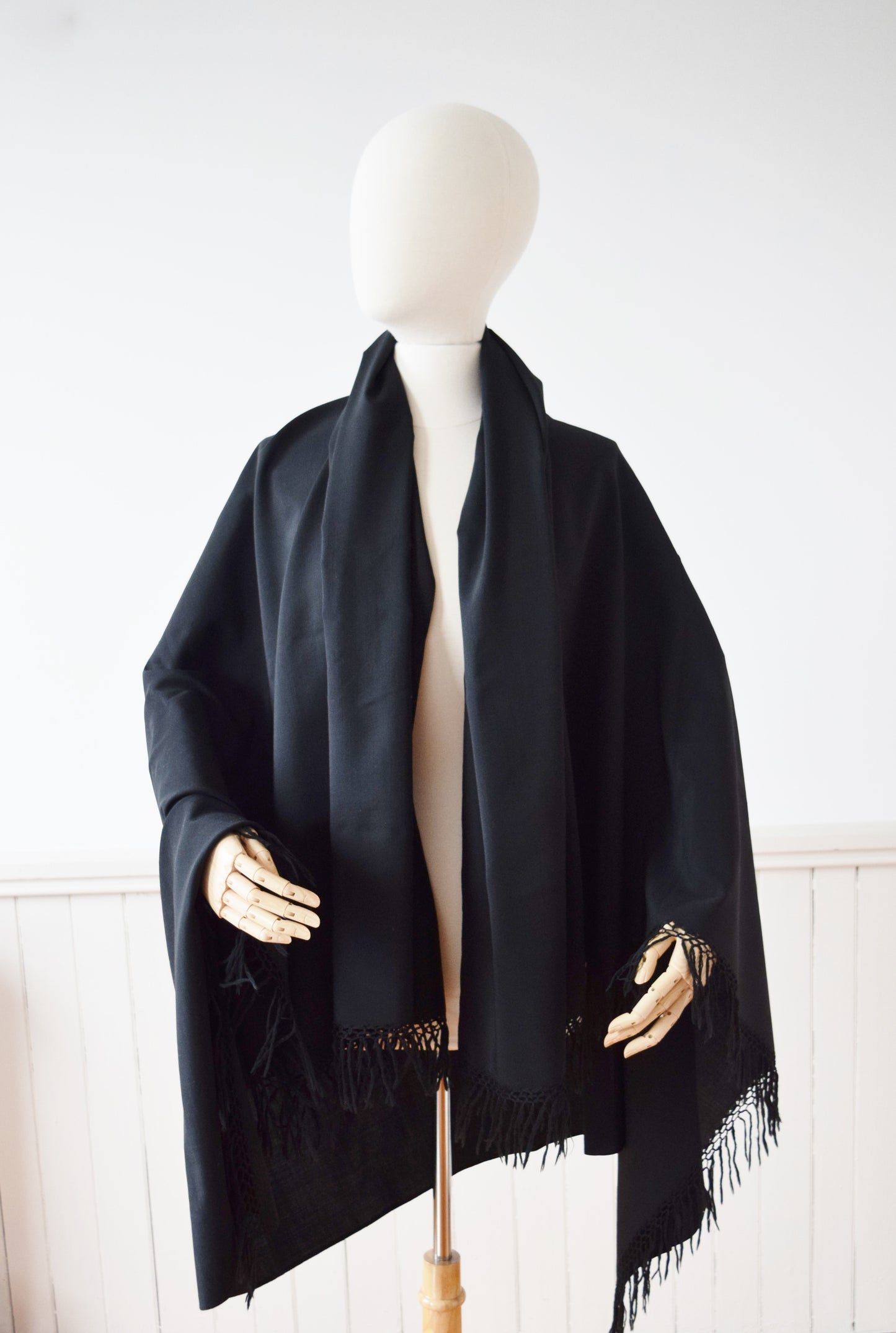 Antique Victorian Wool Shawl | OS