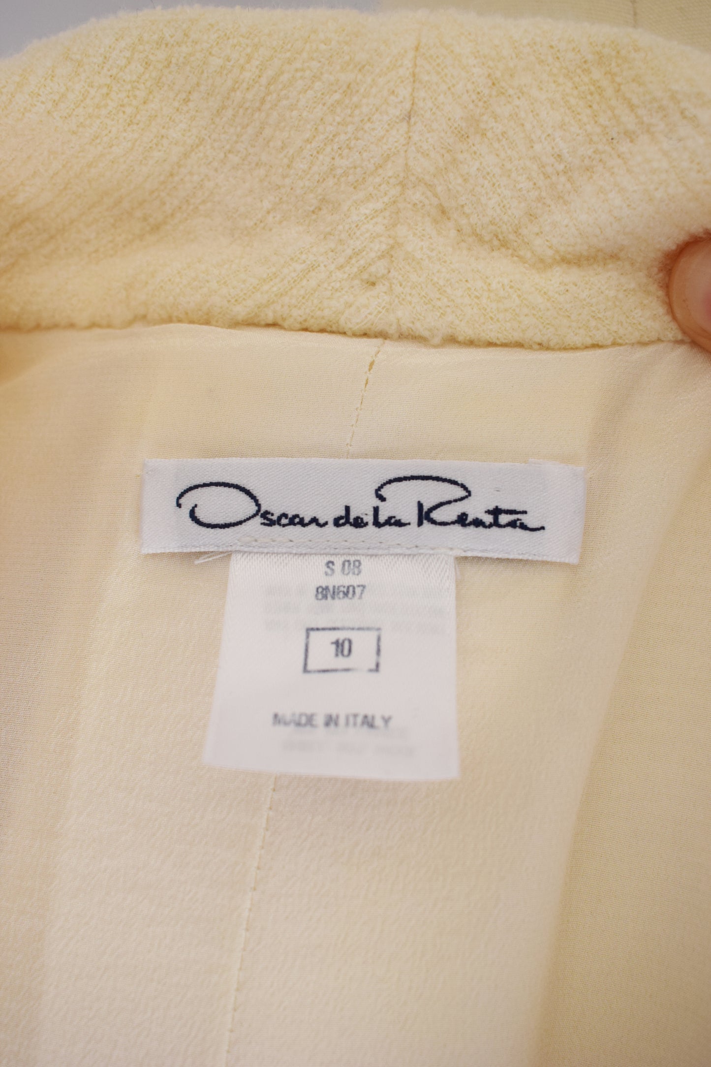 Vintage Cream Wool Dress by Oscar de la Renta | S/M