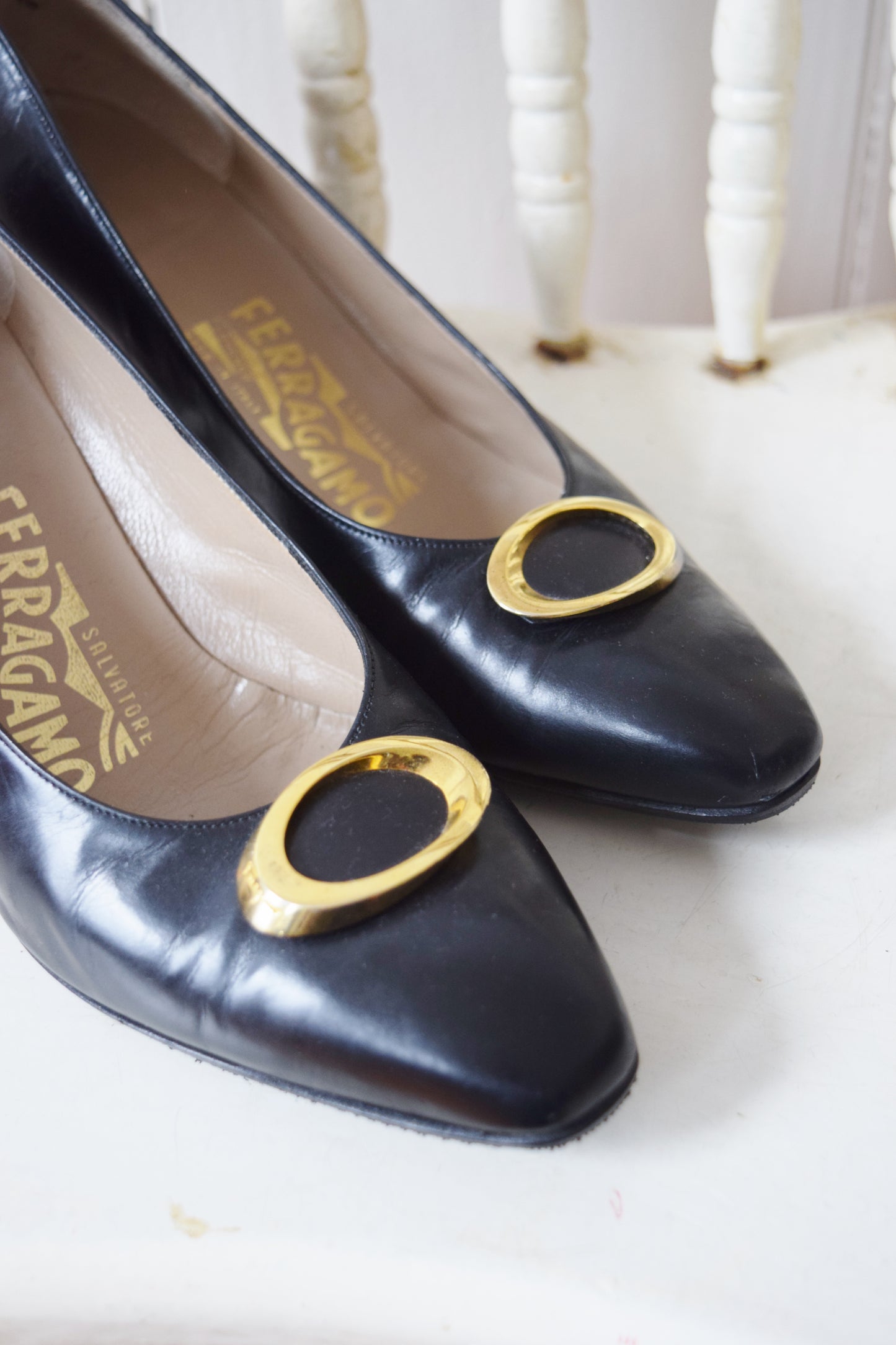 Ferragamo Black Leather Pumps | EU37 | US 6.5