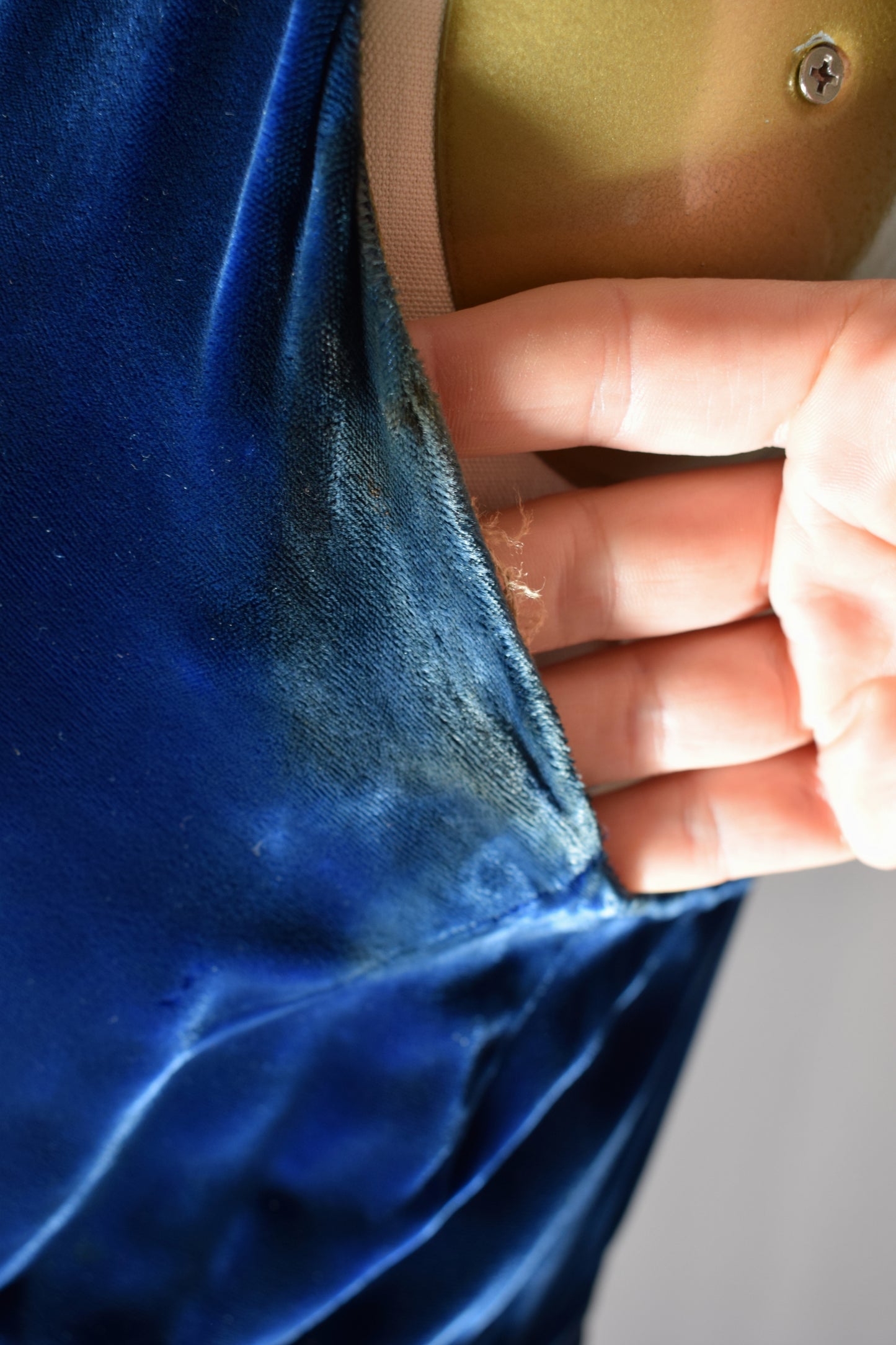 1930s Blue Velvet Gown with Matching Jacket | S