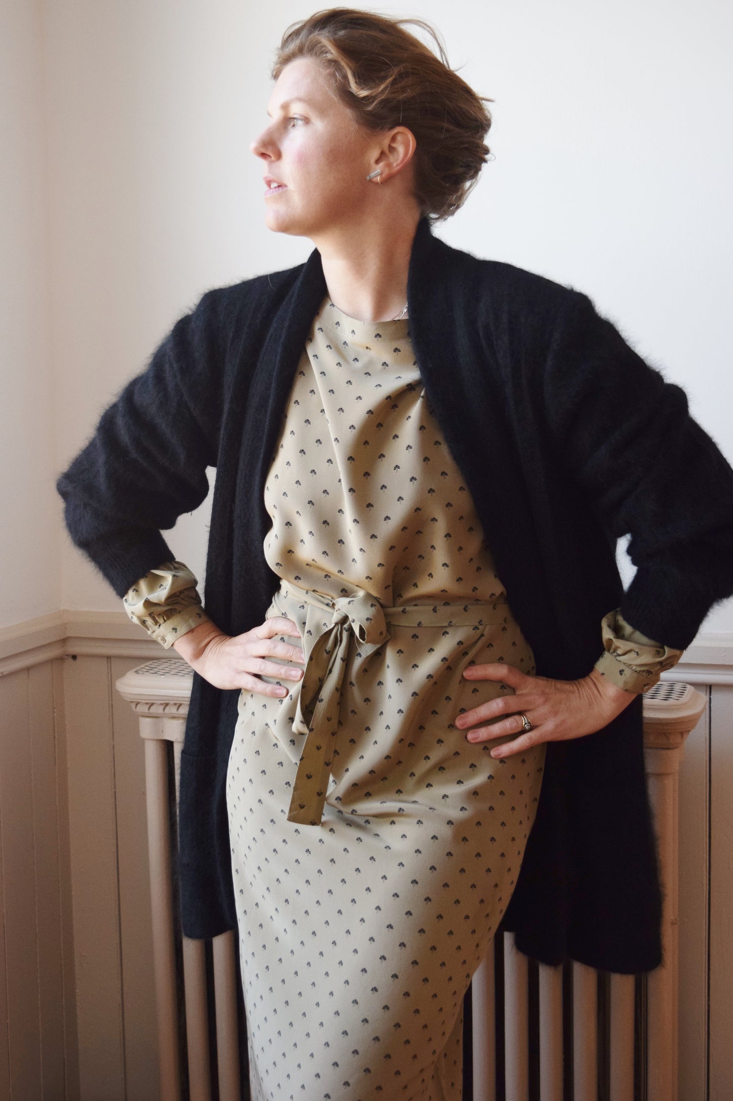1980s Angora Cardigan | Free Size / M-L