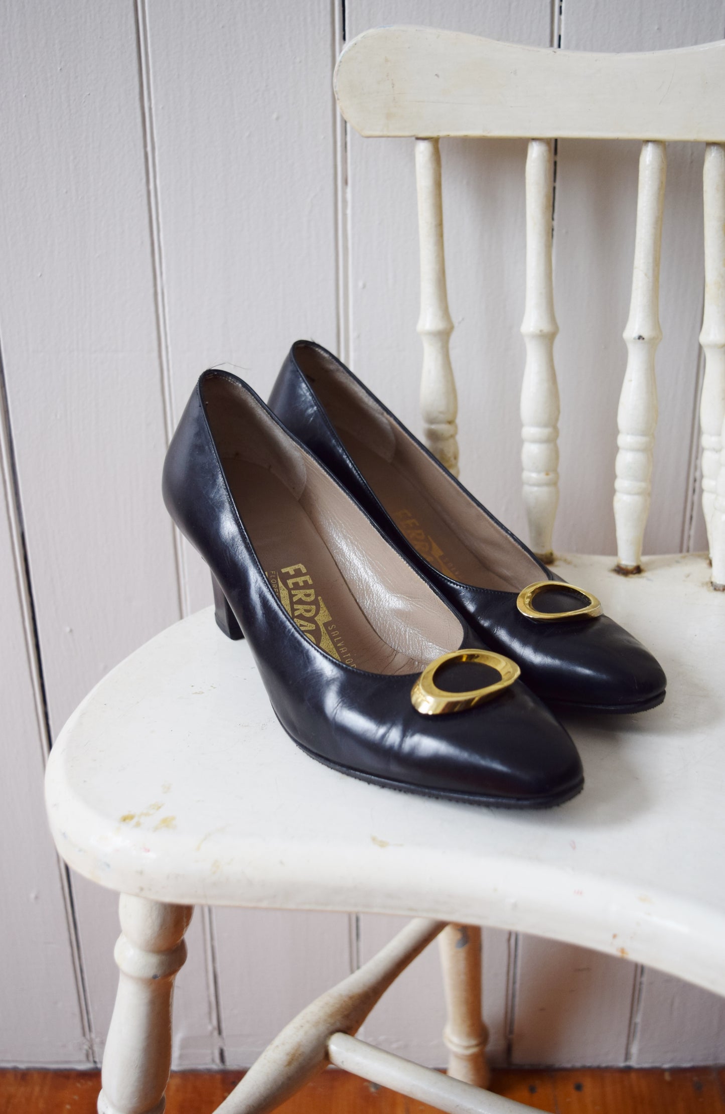 Ferragamo Black Leather Pumps | EU37 | US 6.5