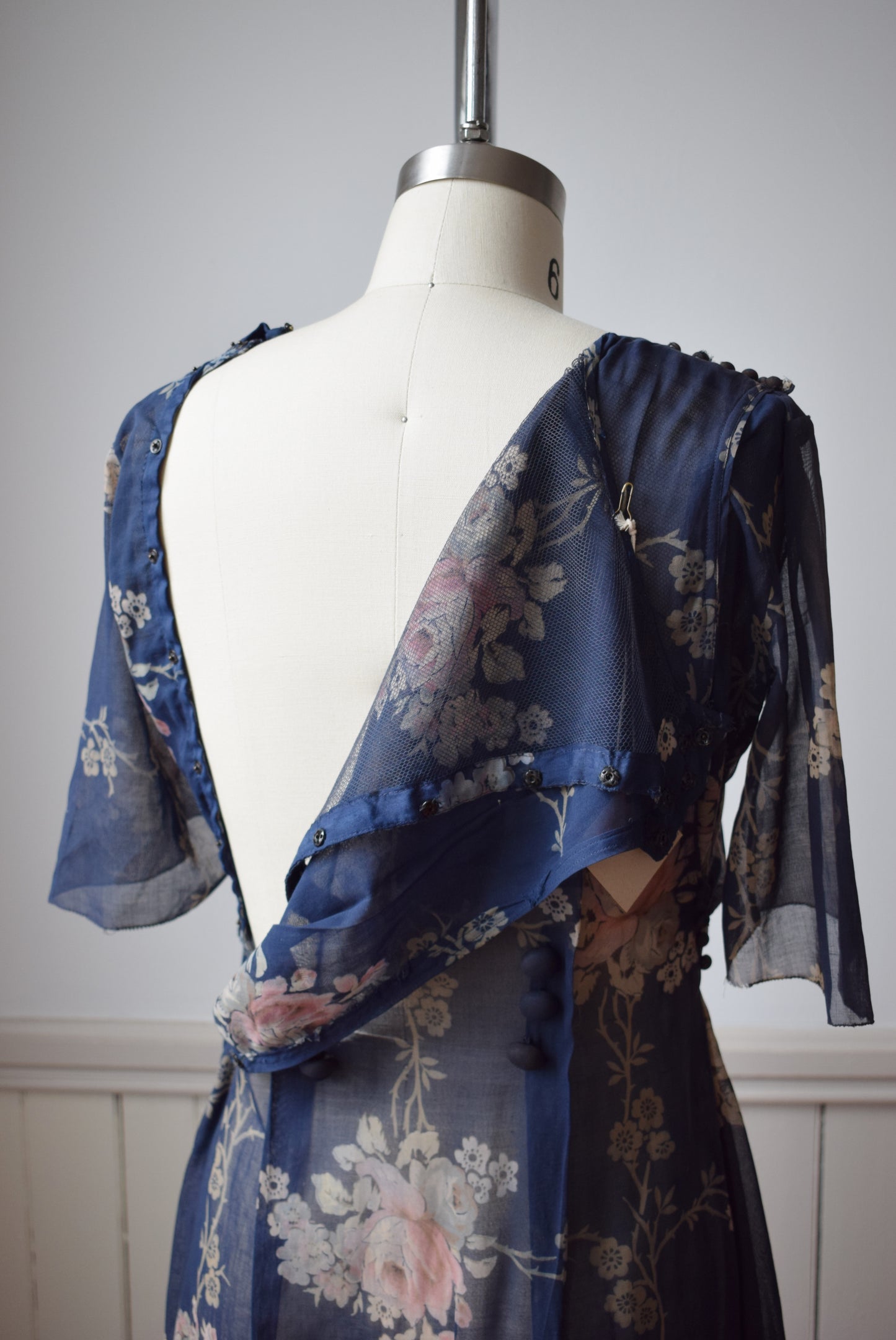 1910s Floral Day Dress | XS