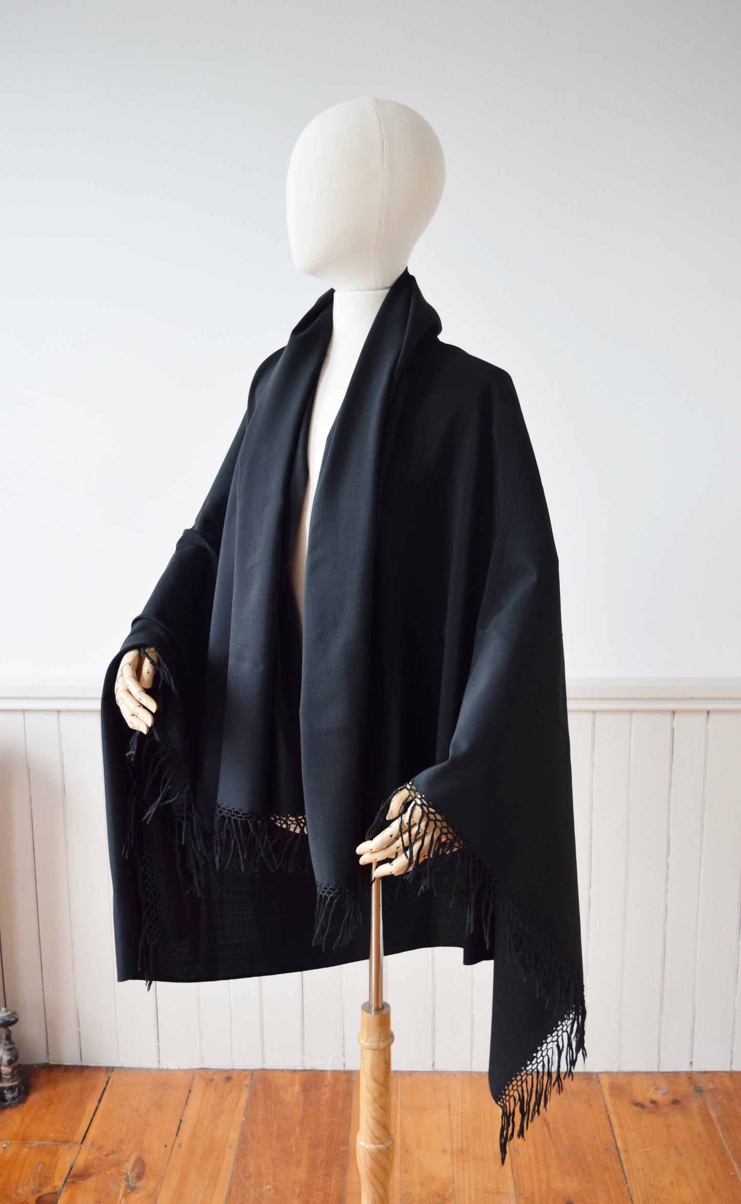 Antique Victorian Wool Shawl | OS