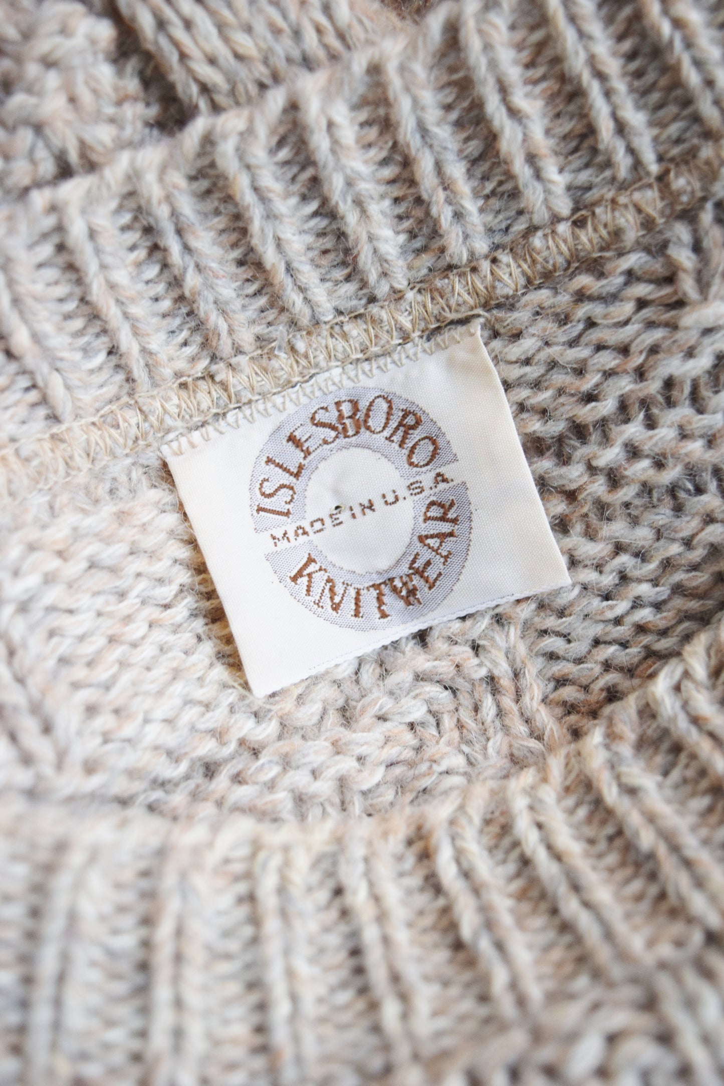 1980s Hand Knit Wool Pullover by Isleboro Knitwear