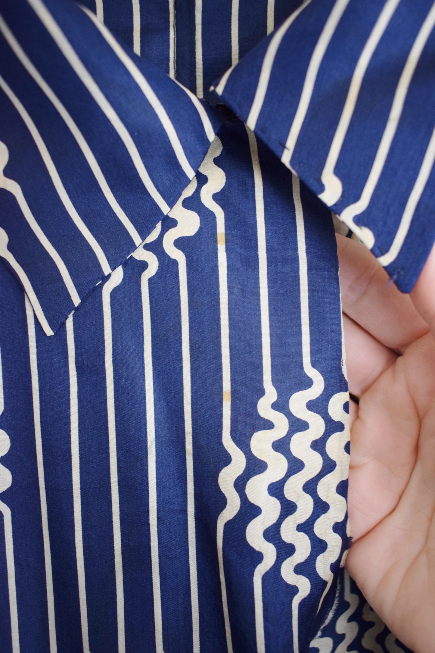 1930s Silk Novelty Print Day Dress