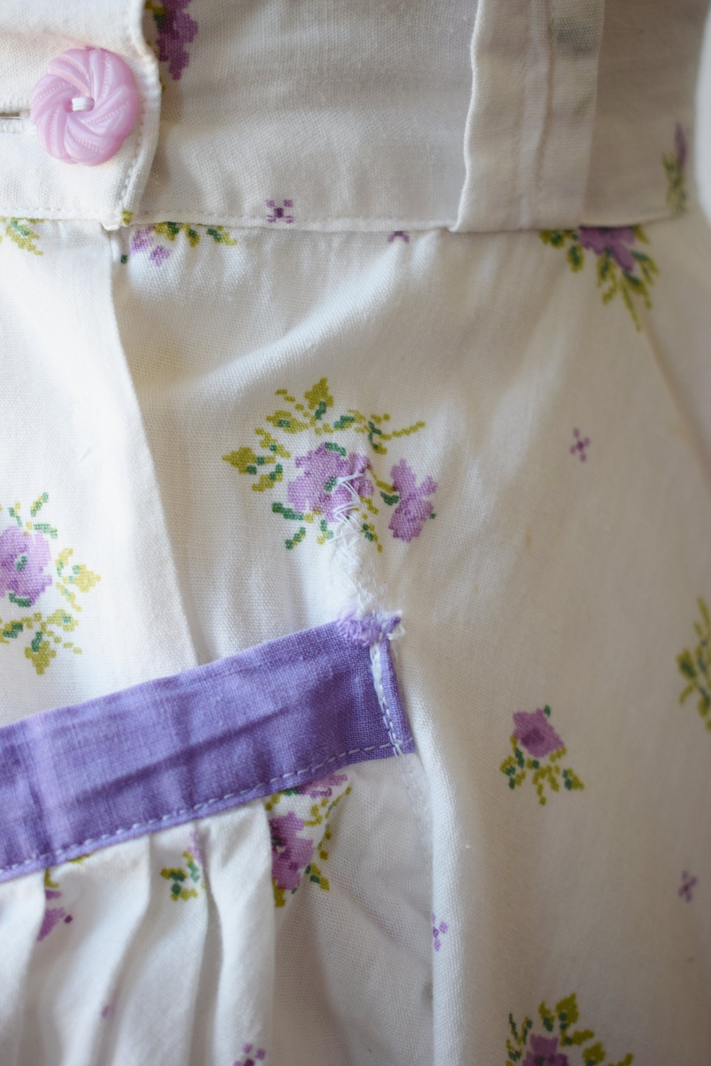 1950s Floral Circle Skirt with Big Pockets | XS