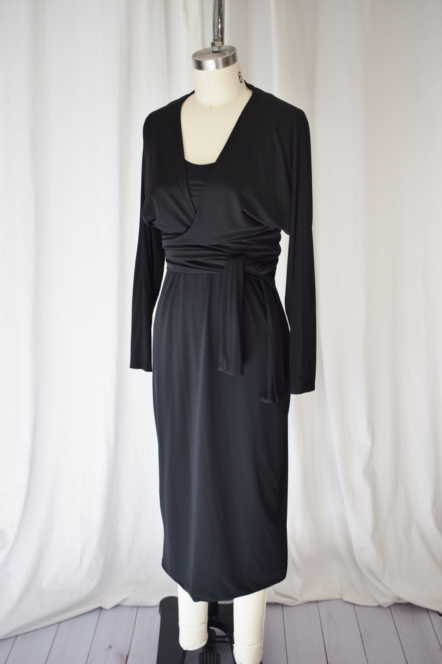 1990s Norma Kamali OMO Jersey Knit Dress and Wrap Top | S
