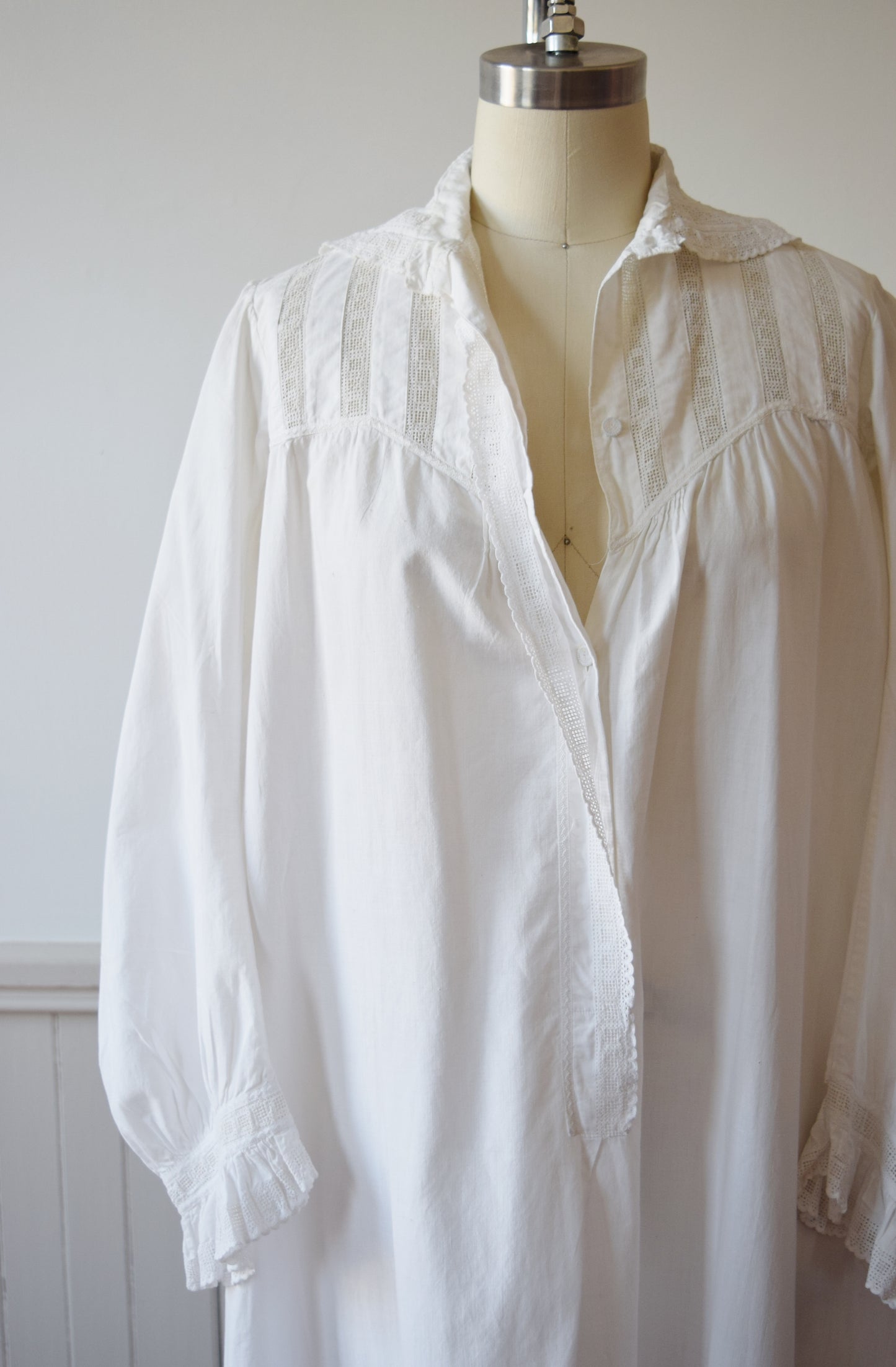 Antique Edwardian Nightgown Dress | c. 1900 | XS/S