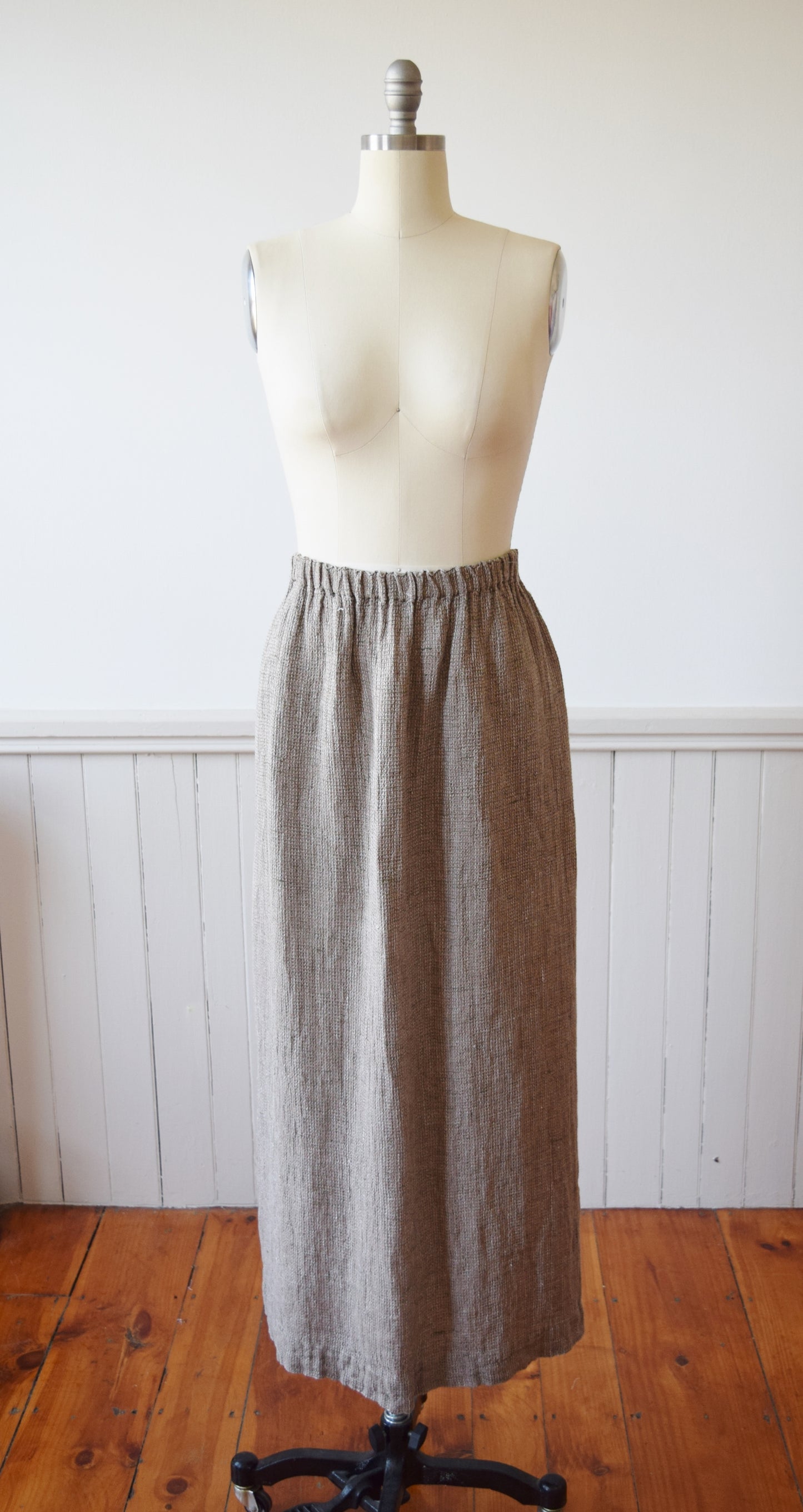 FLAX Linen Maxi Skirt | 1990s | L/XL