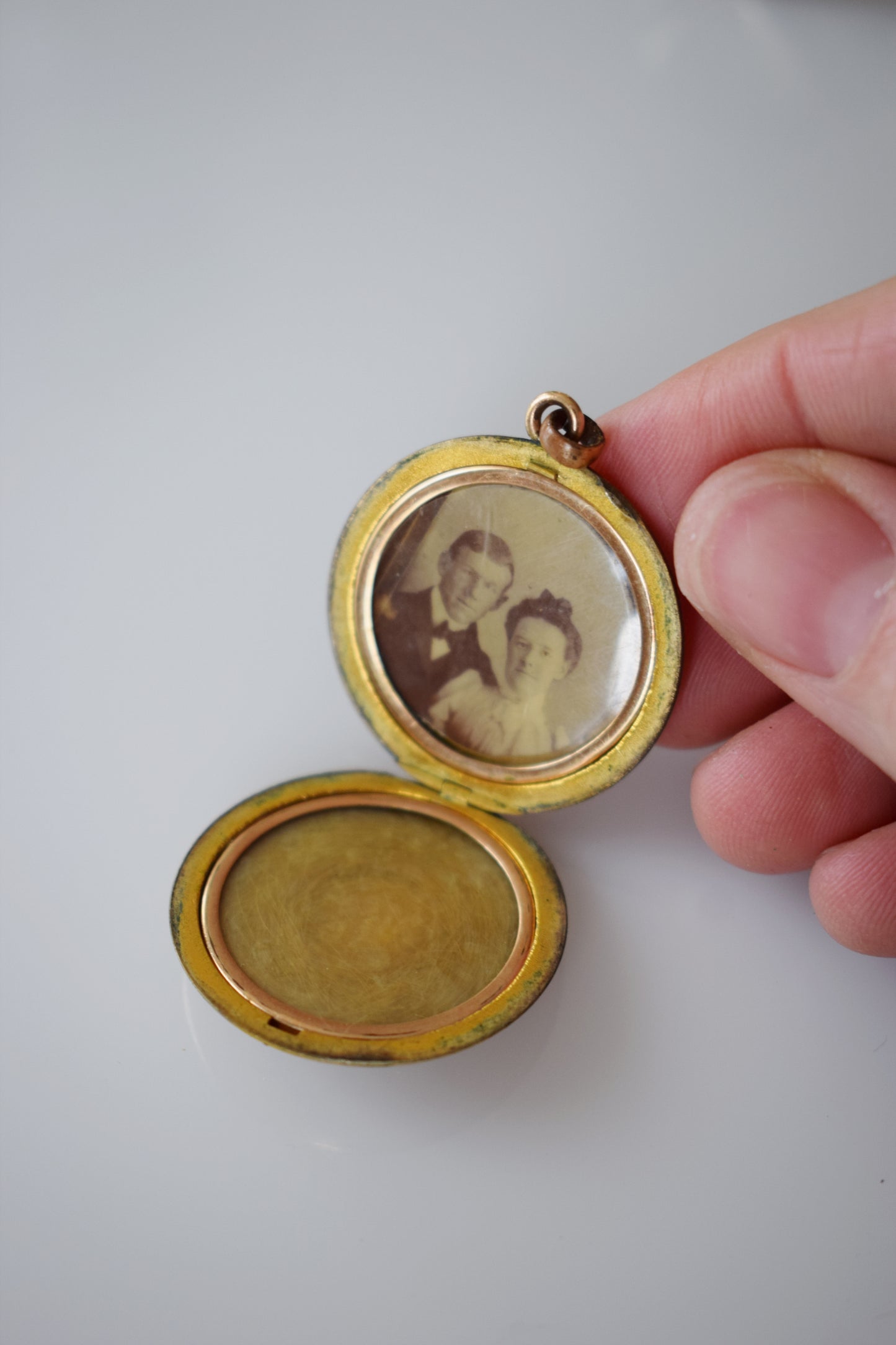 Antique Crescent Moon and Star Locket