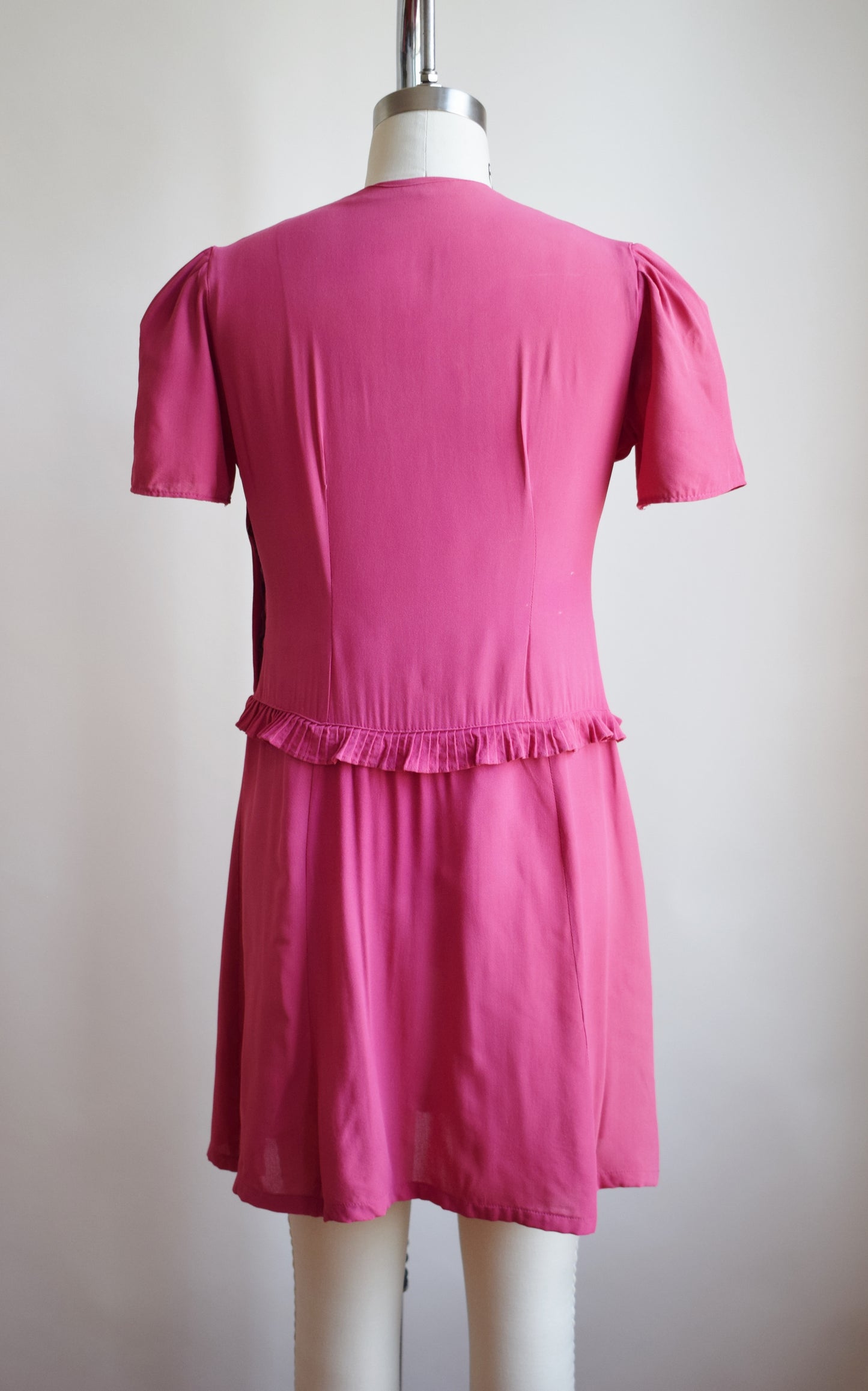 1940s Magenta Heart Dress | wounded bird