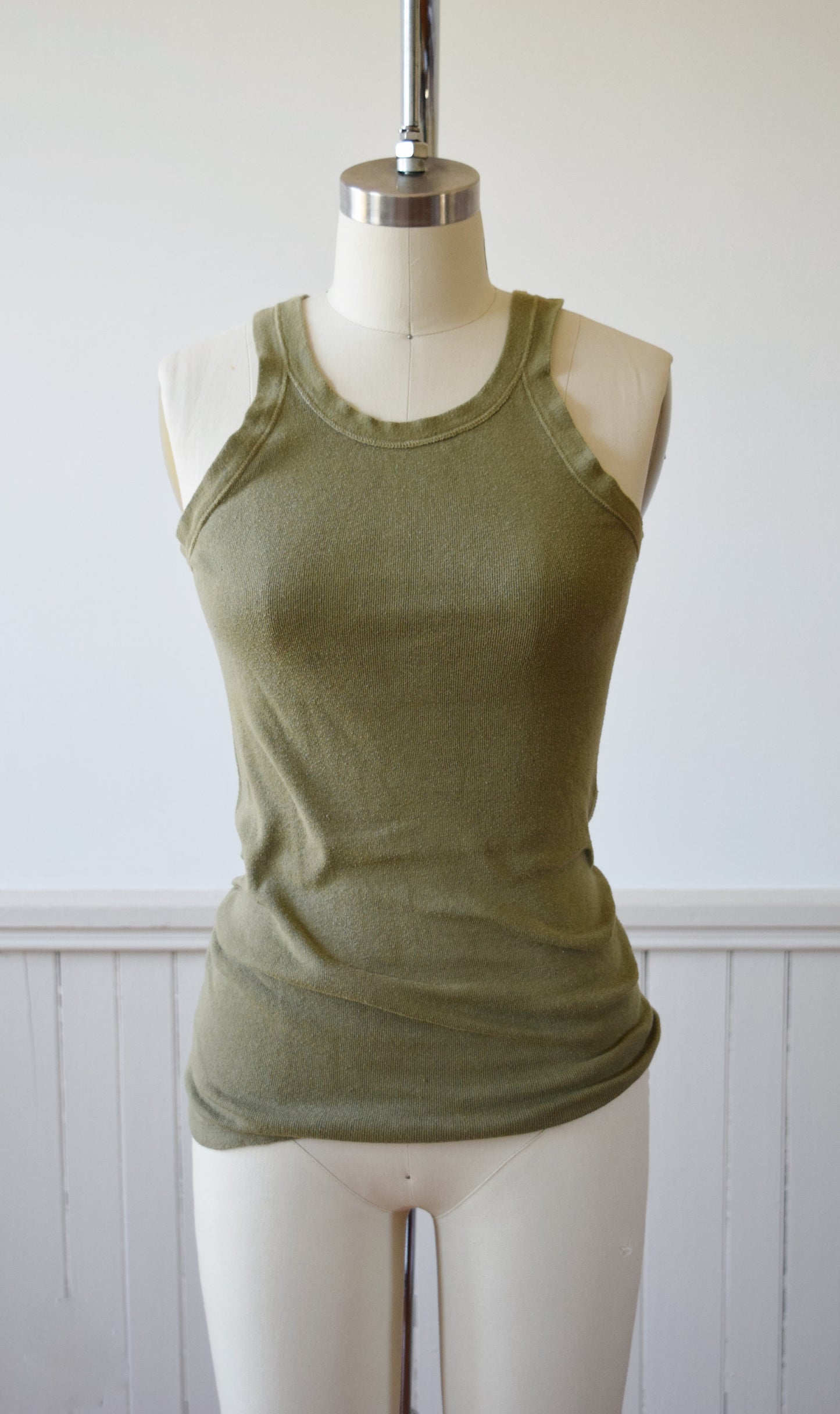 Army Issue Rib Knit Tank | 1940s | 5 | XS