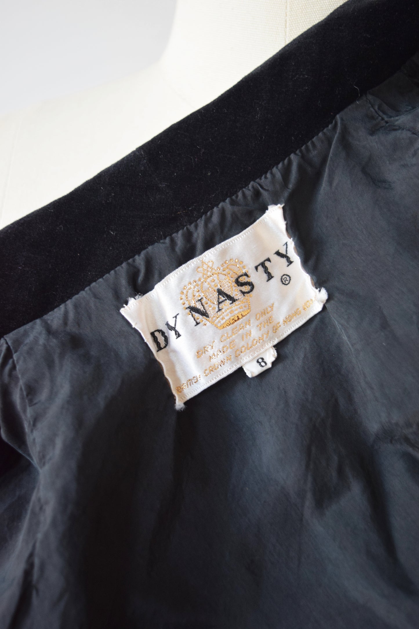 Black Velveteen Edwardiana Vest | M