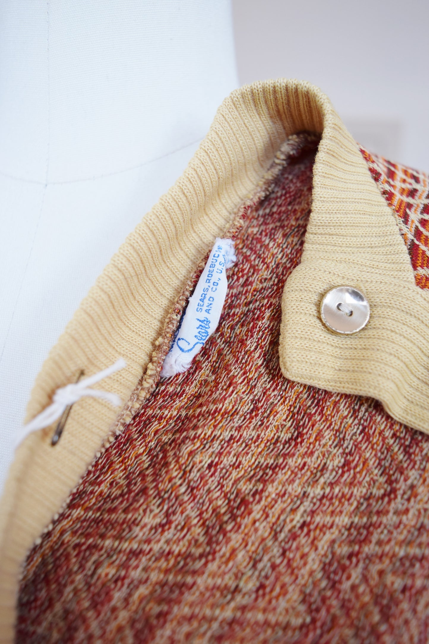 1970s Chevron Knit Shirt | M/L