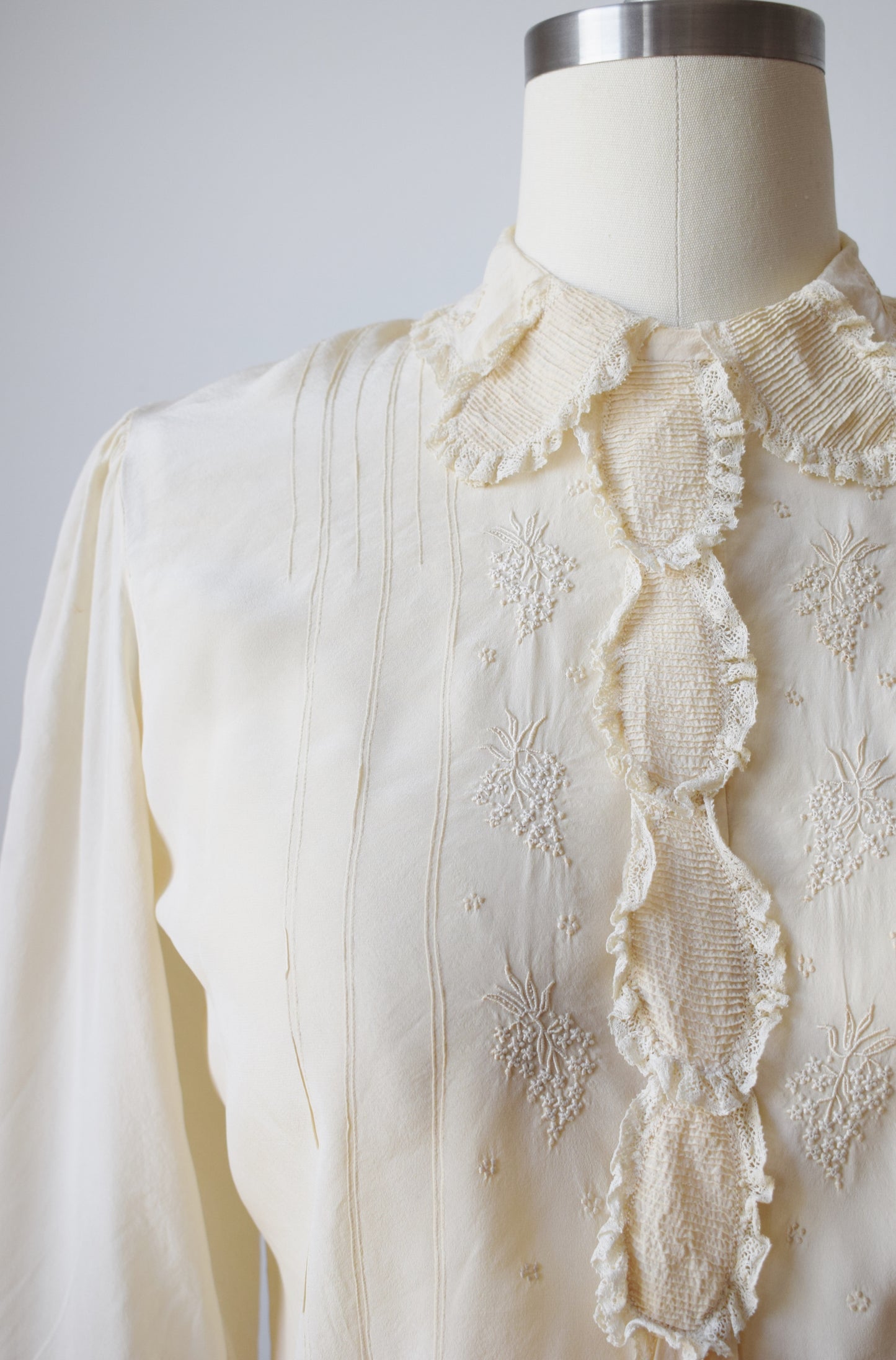 1930s/40s Silk Blouse | M