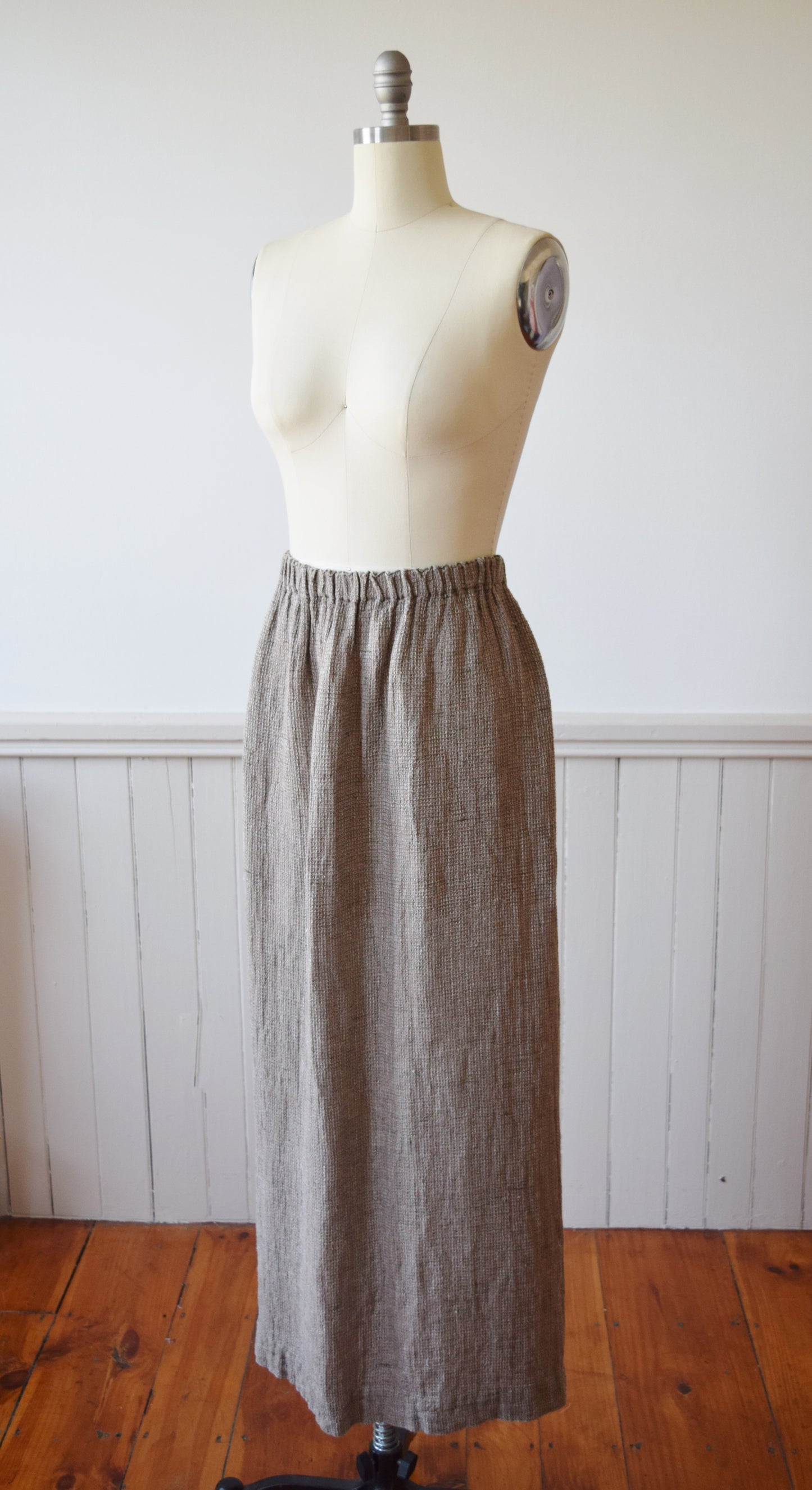 FLAX Linen Maxi Skirt | 1990s | L/XL