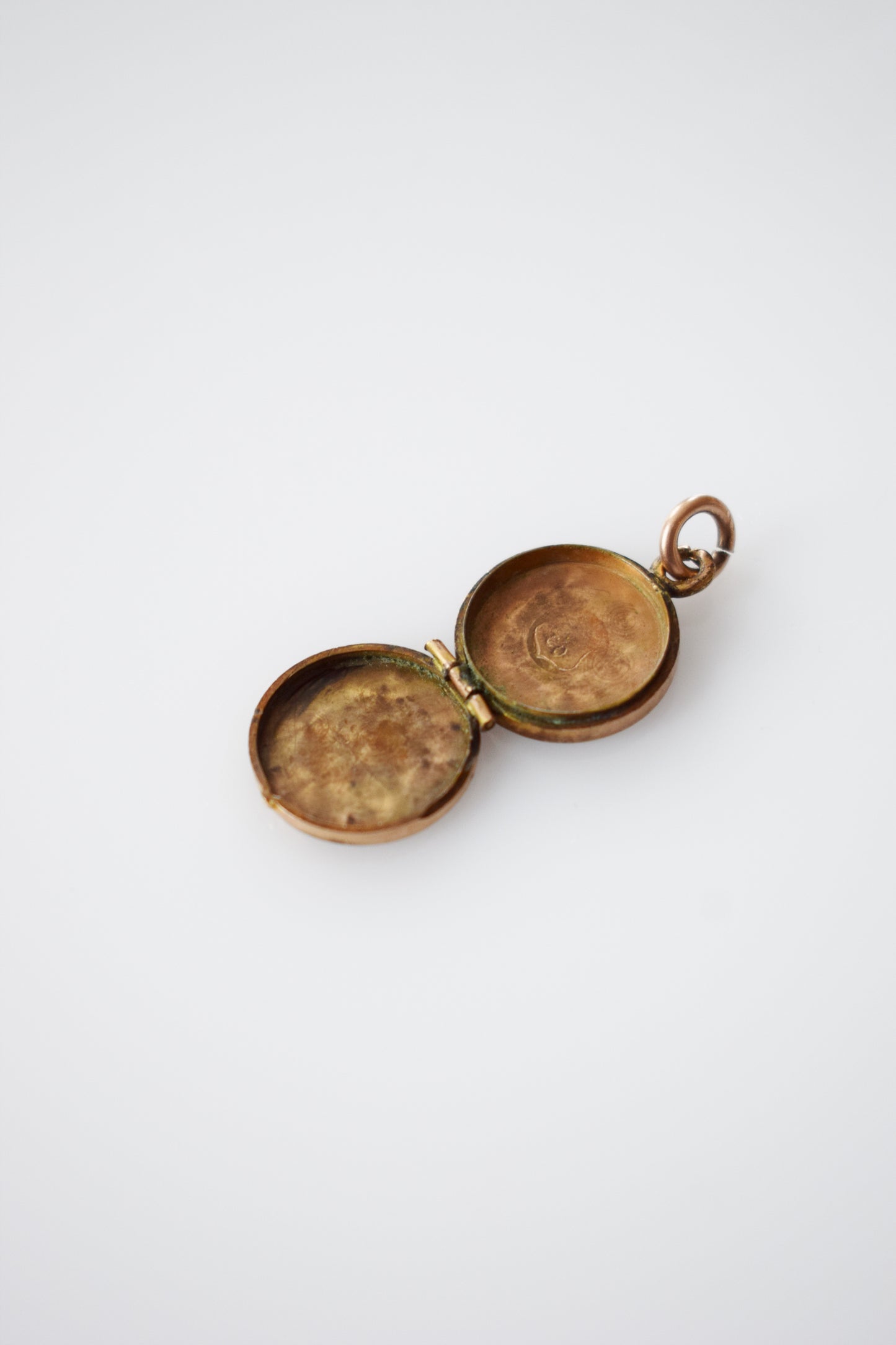 Petite Antique Gold Fill Locket | "ANL"