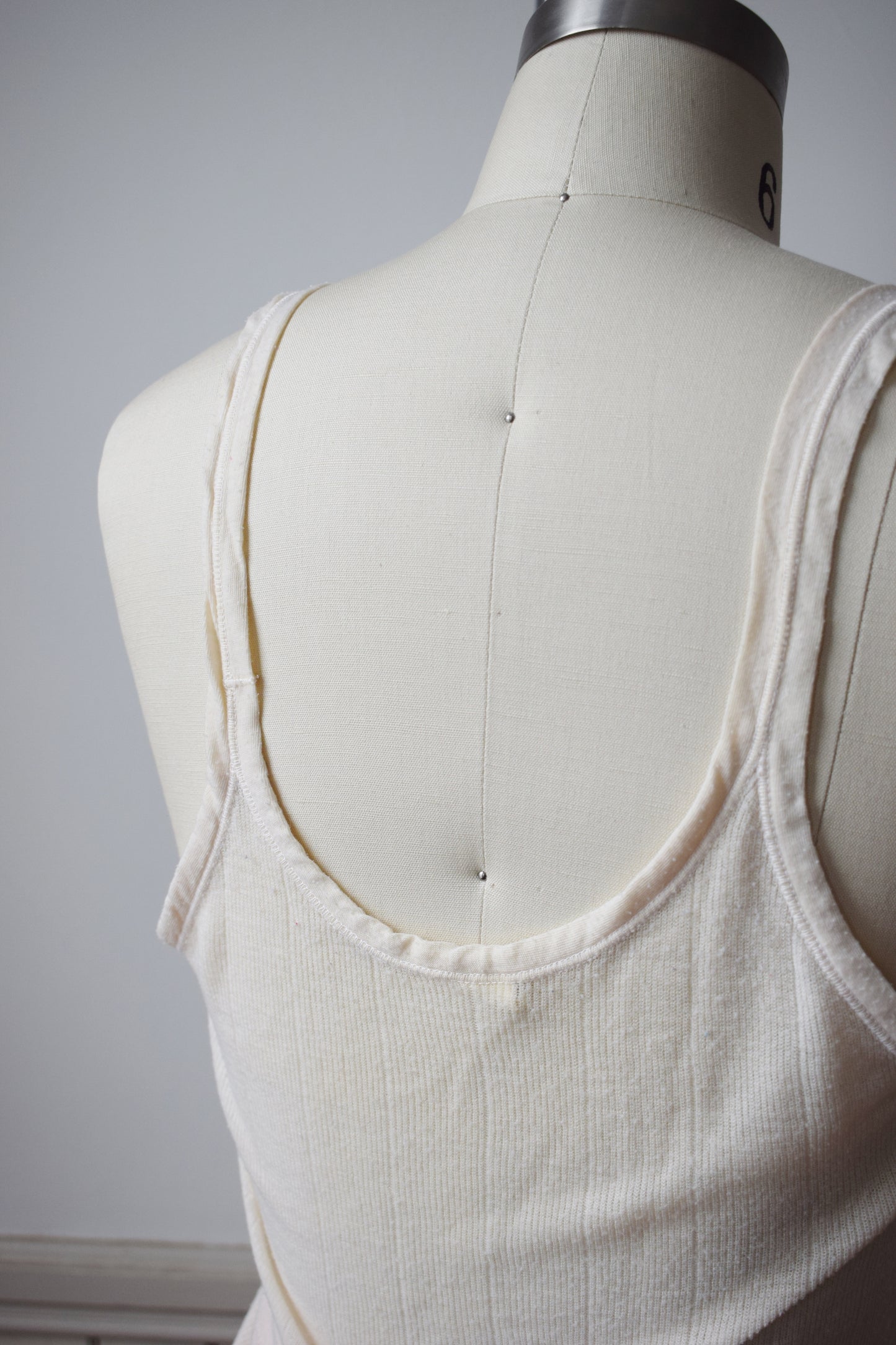 1940s Cream Knit Tank Top | One Patch | M/L