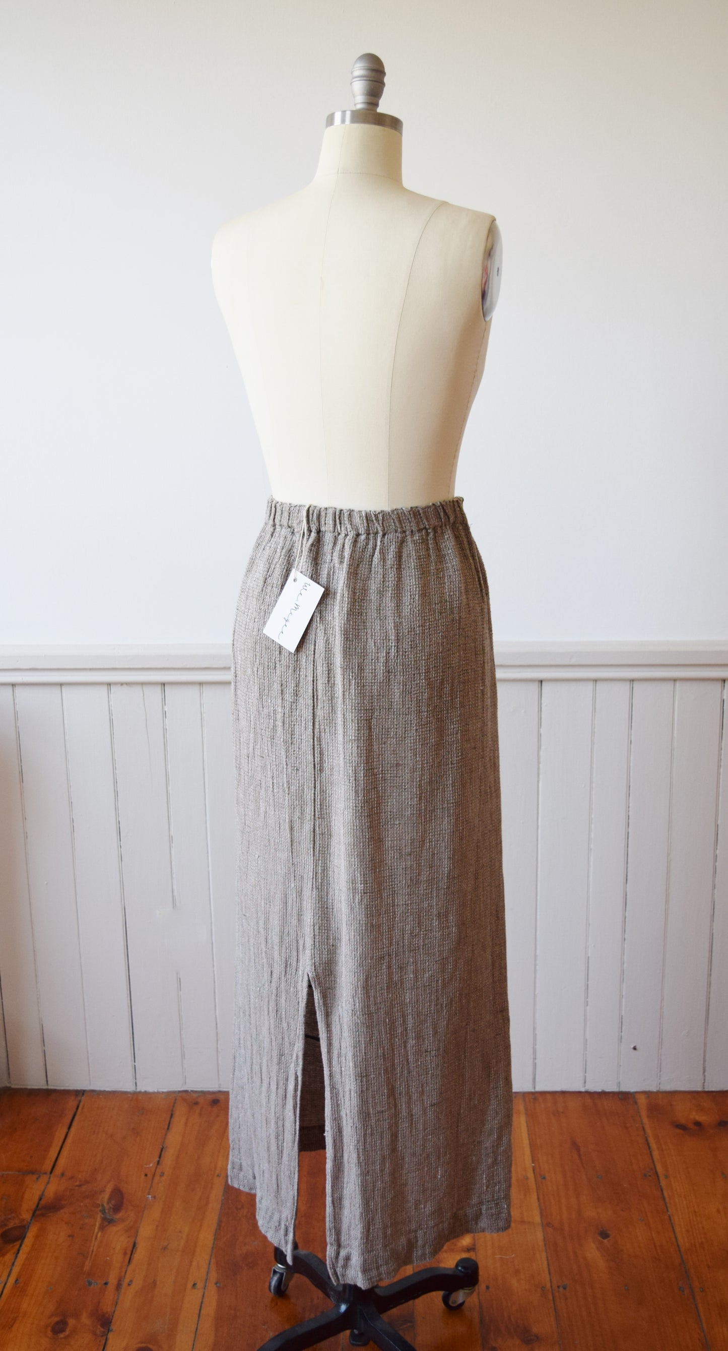 FLAX Linen Maxi Skirt | 1990s | L/XL