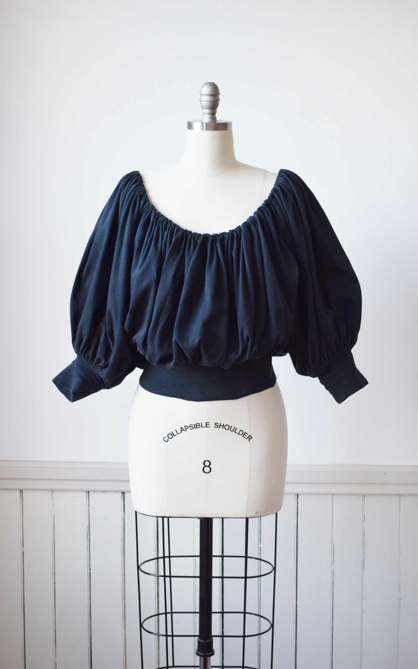 80s Draped Jersey Top by Norma Kamali | S/M