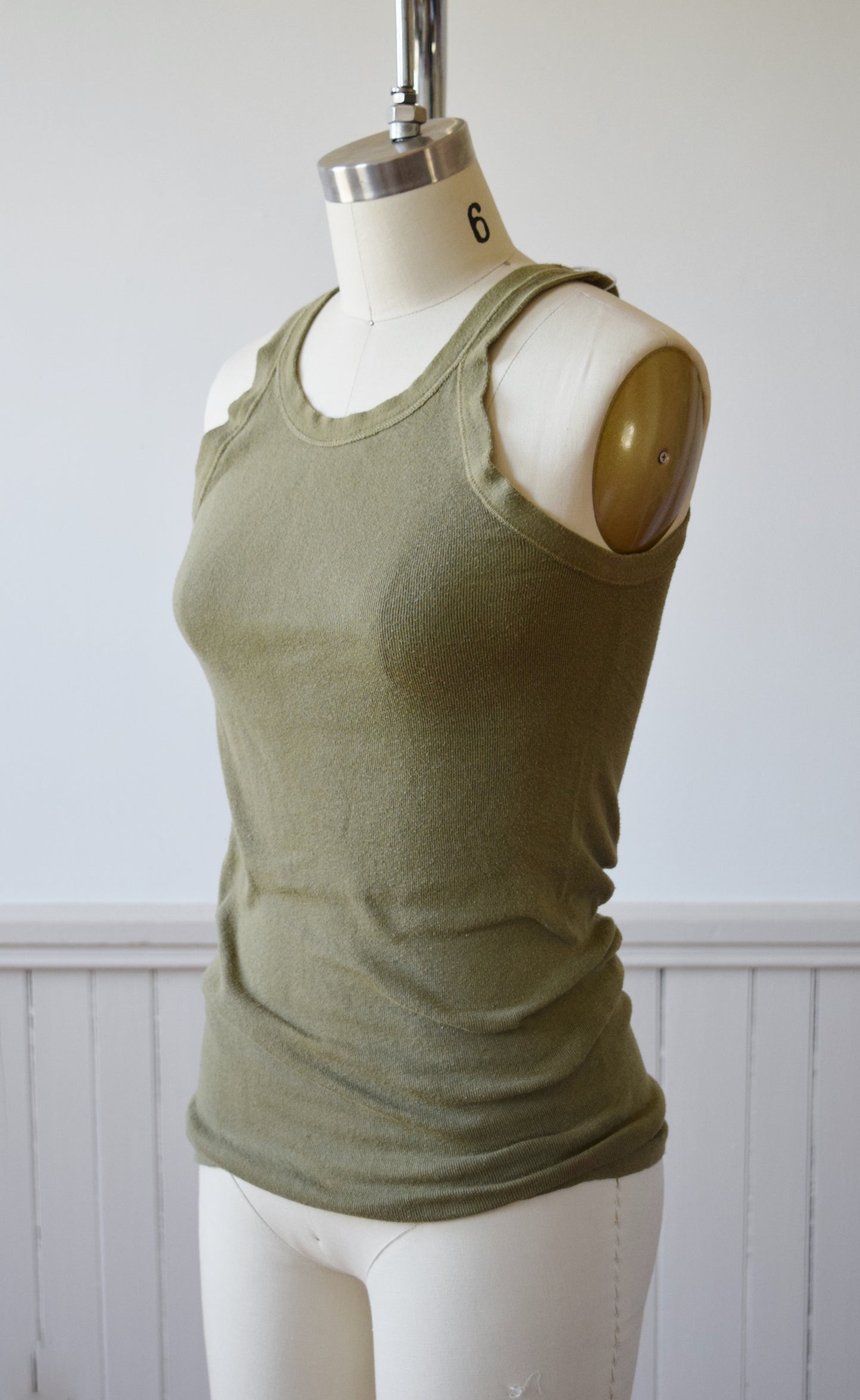 Army Issue Rib Knit Tank | 1940s | 5 | XS