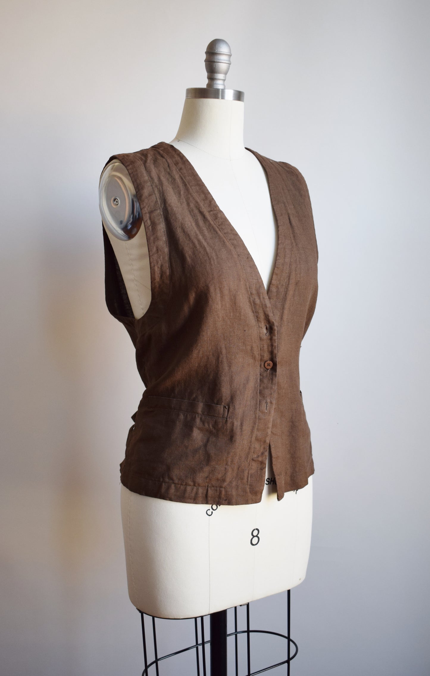Vintage Eileen Fisher Linen Vest | M