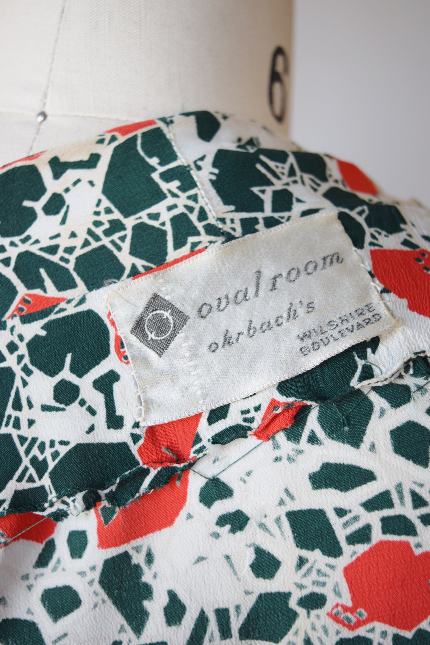 Late 1940s Geode Print Dress | XS/T