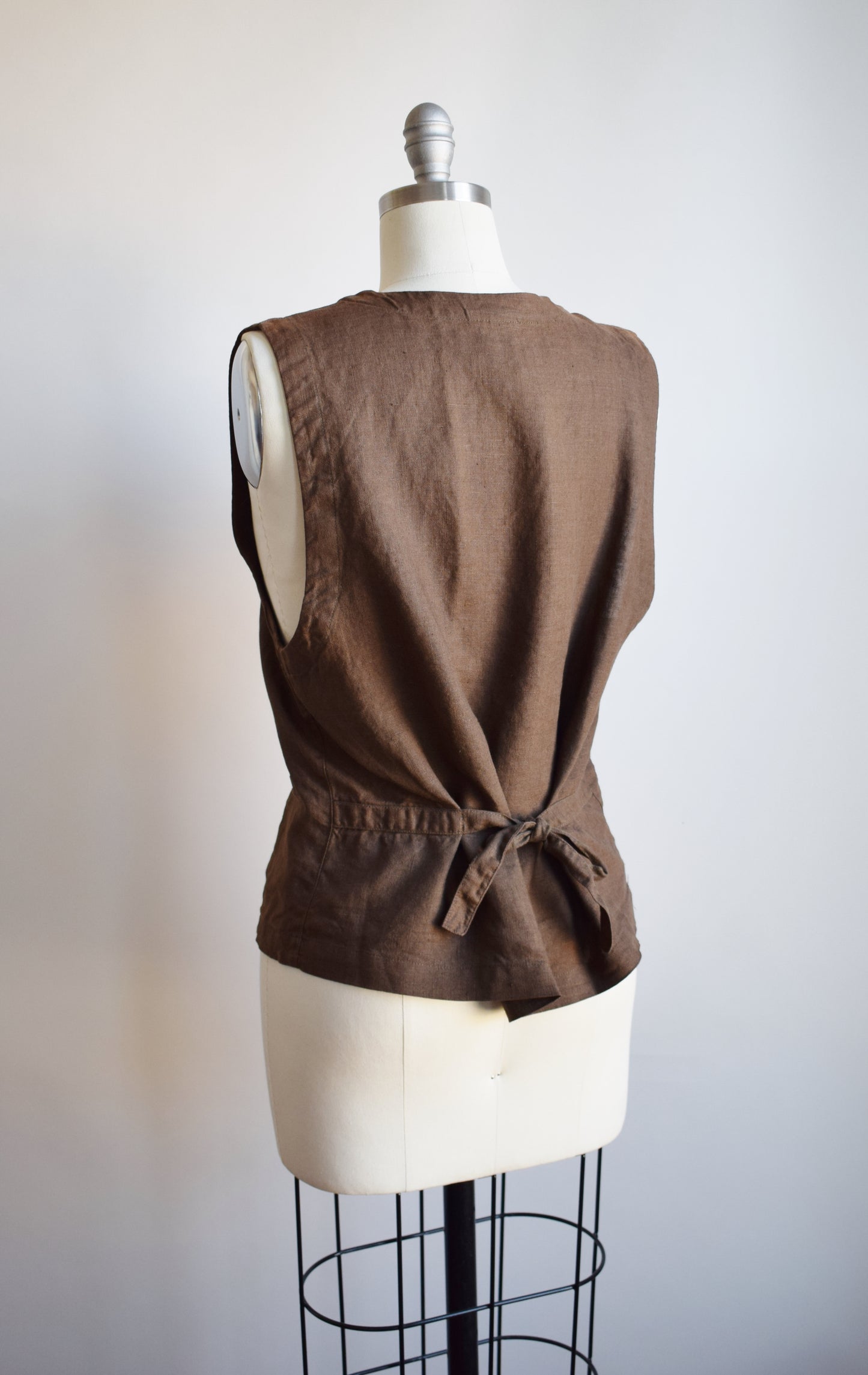 Vintage Eileen Fisher Linen Vest | M