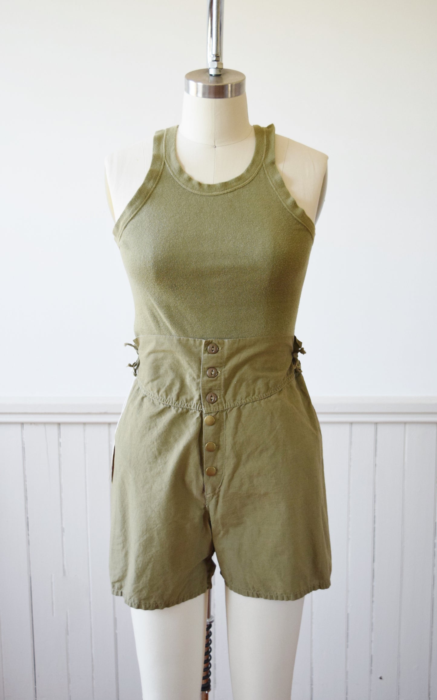 Army Issue Rib Knit Tank | 1940s | 5 | XS