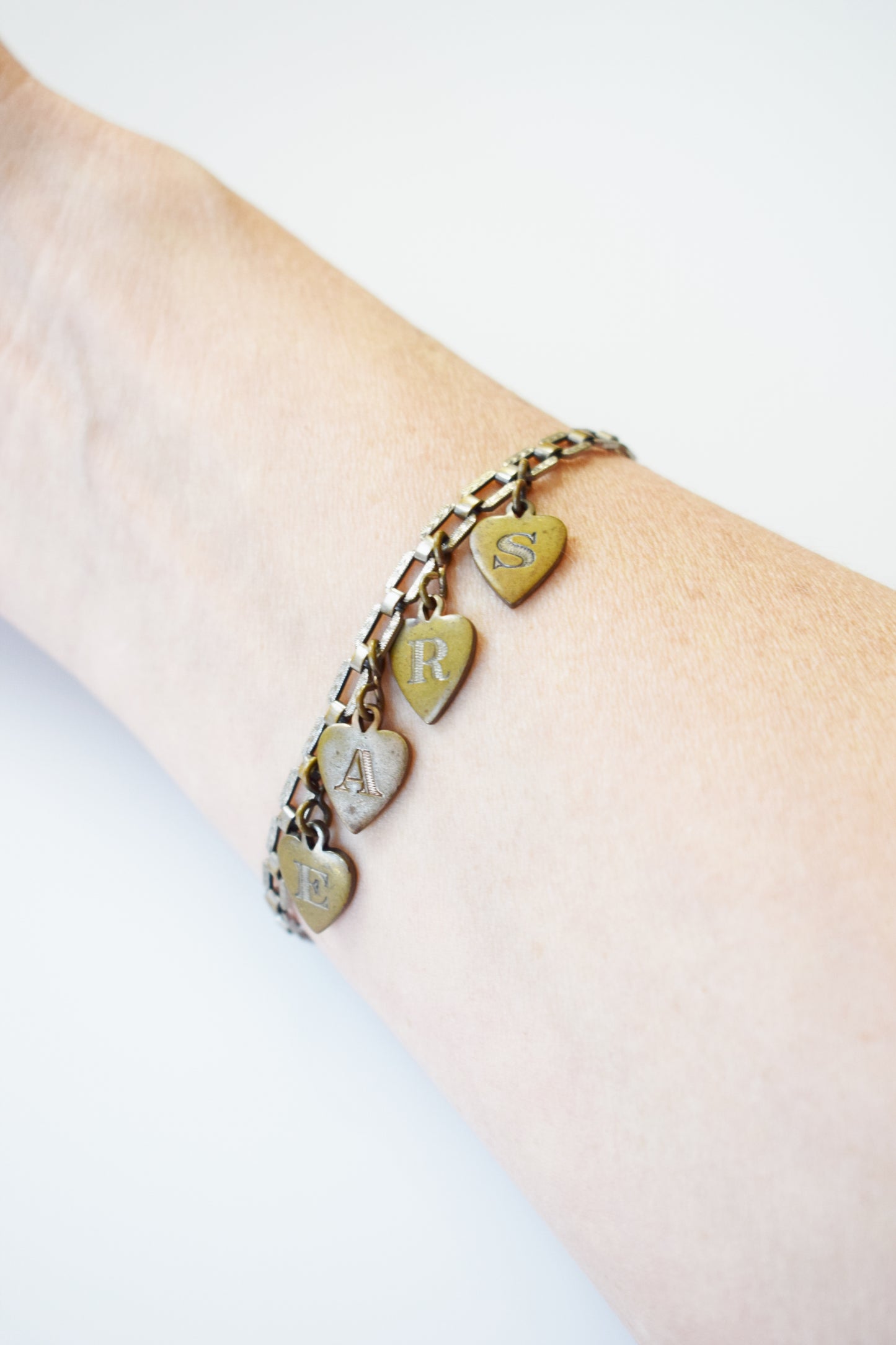 Art Deco "EARS" Sweetheart Charm Bracelet