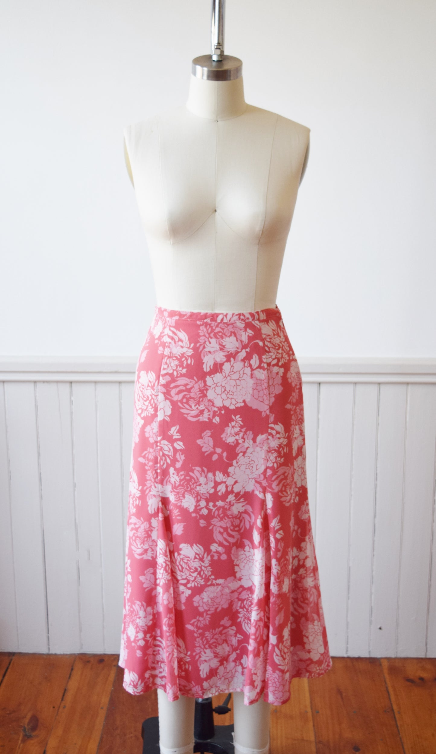 30s Style Pink Floral Dress Set | 1990s | S